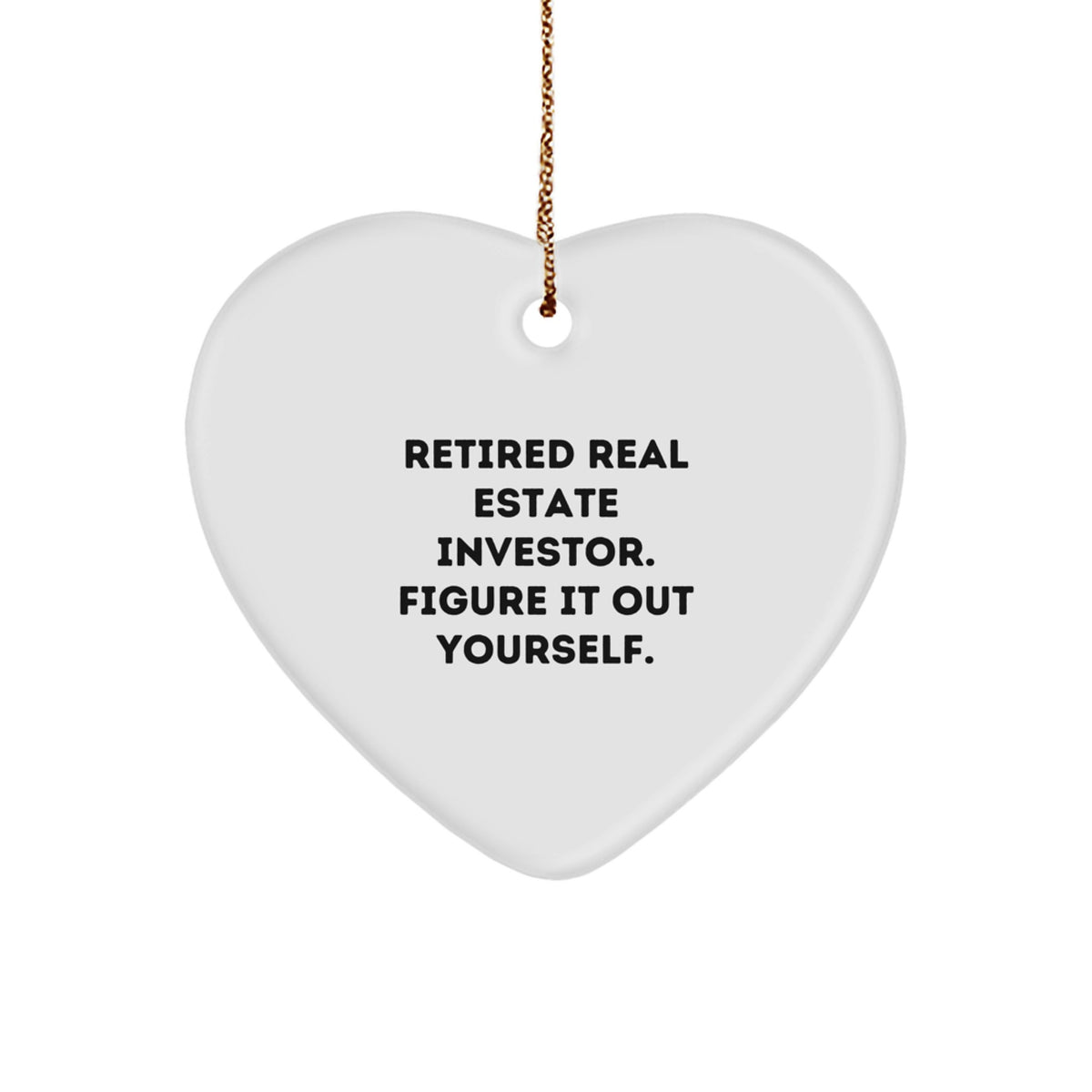Real Estate Investor Heart Ornament Gift for a Colleague Companion - Image 1