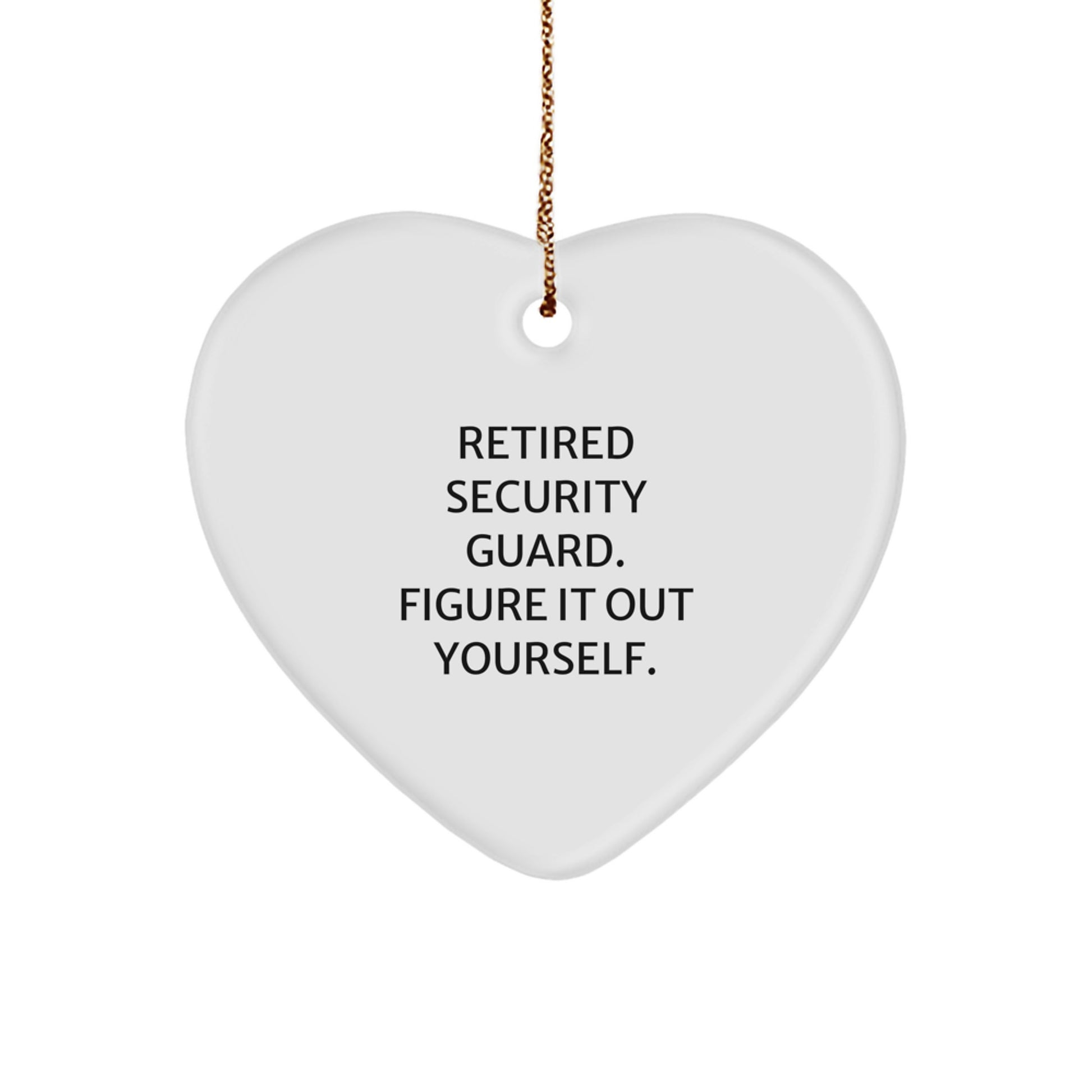 Funny Security Guard Heart Ornament Gifts from Family for Christmas Unique Gift Ideas - Image 1