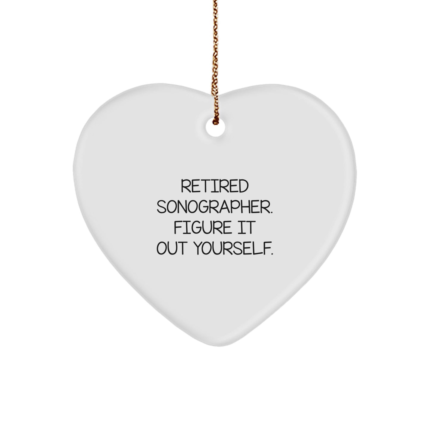 Funny Sonographer Heart Ornament Gifts from Friends to Coworkers, Gifts for Sonographer Men Women, Christmas Unique Gifts - Image 1