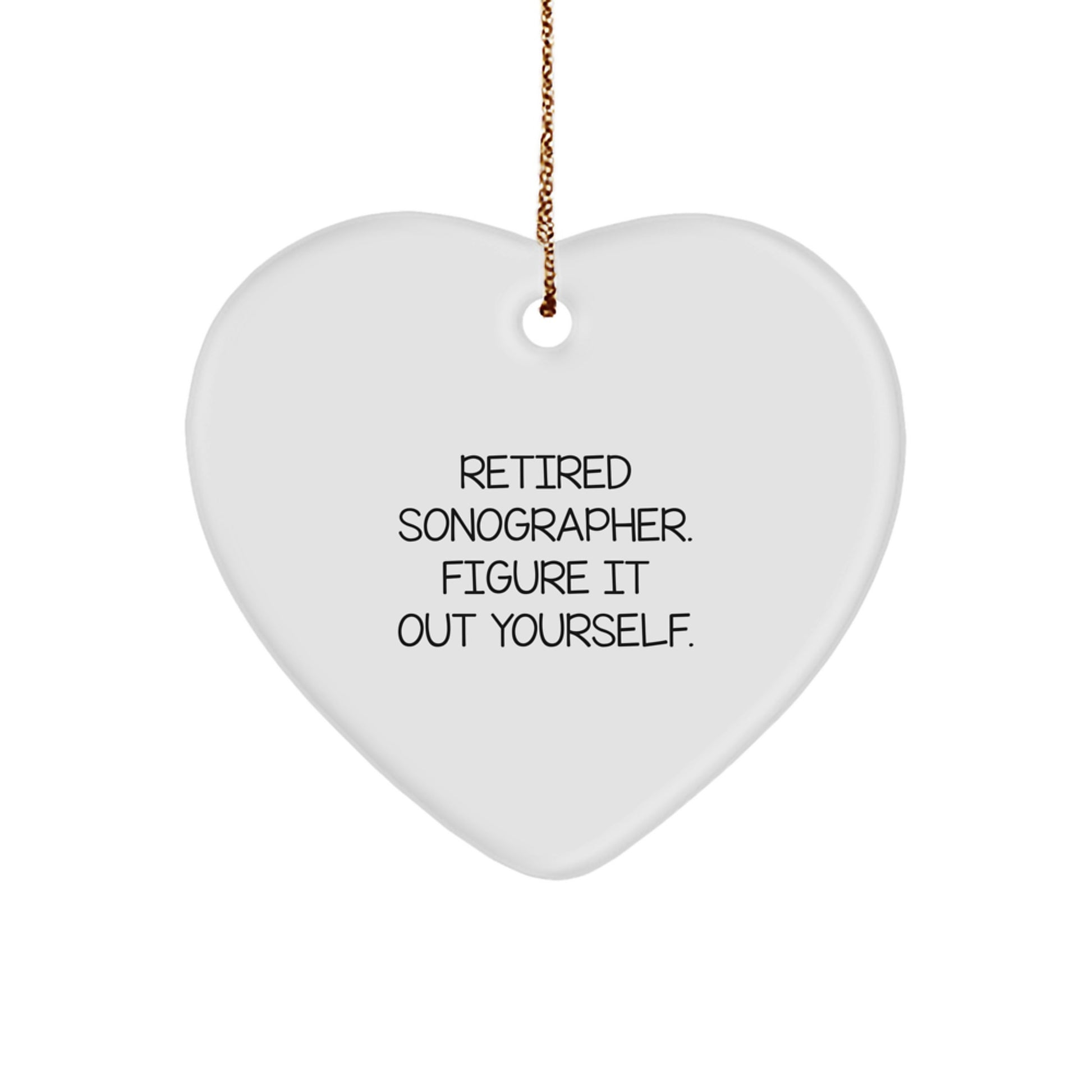 Funny Sonographer Heart Ornament Gifts from Friends to Coworkers, Gifts for Sonographer Men Women, Christmas Unique Gifts - Image 1