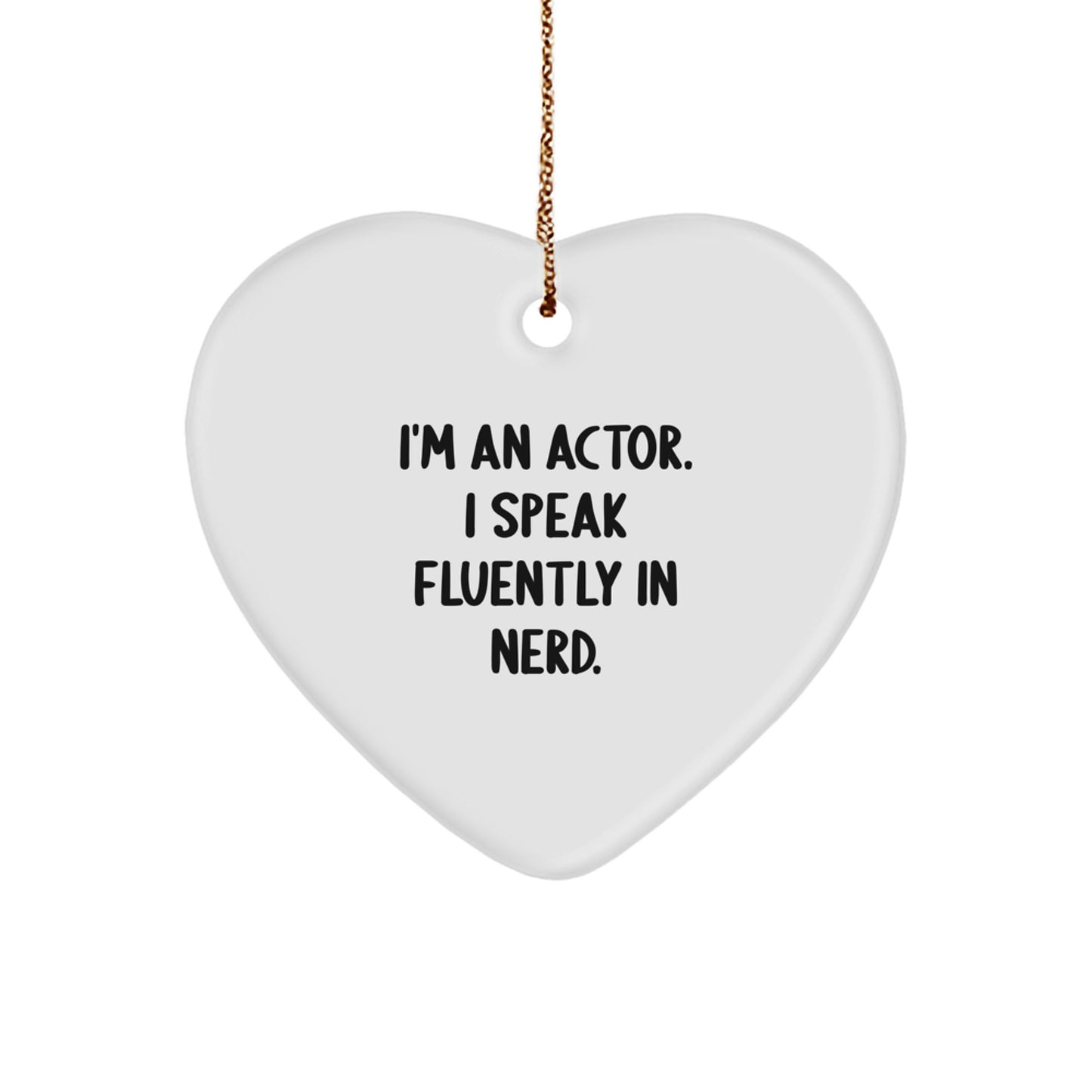Funny Actor Heart Ornament Gifts from Friends for Actor Men Christmas Unique Ornaments - Image 1
