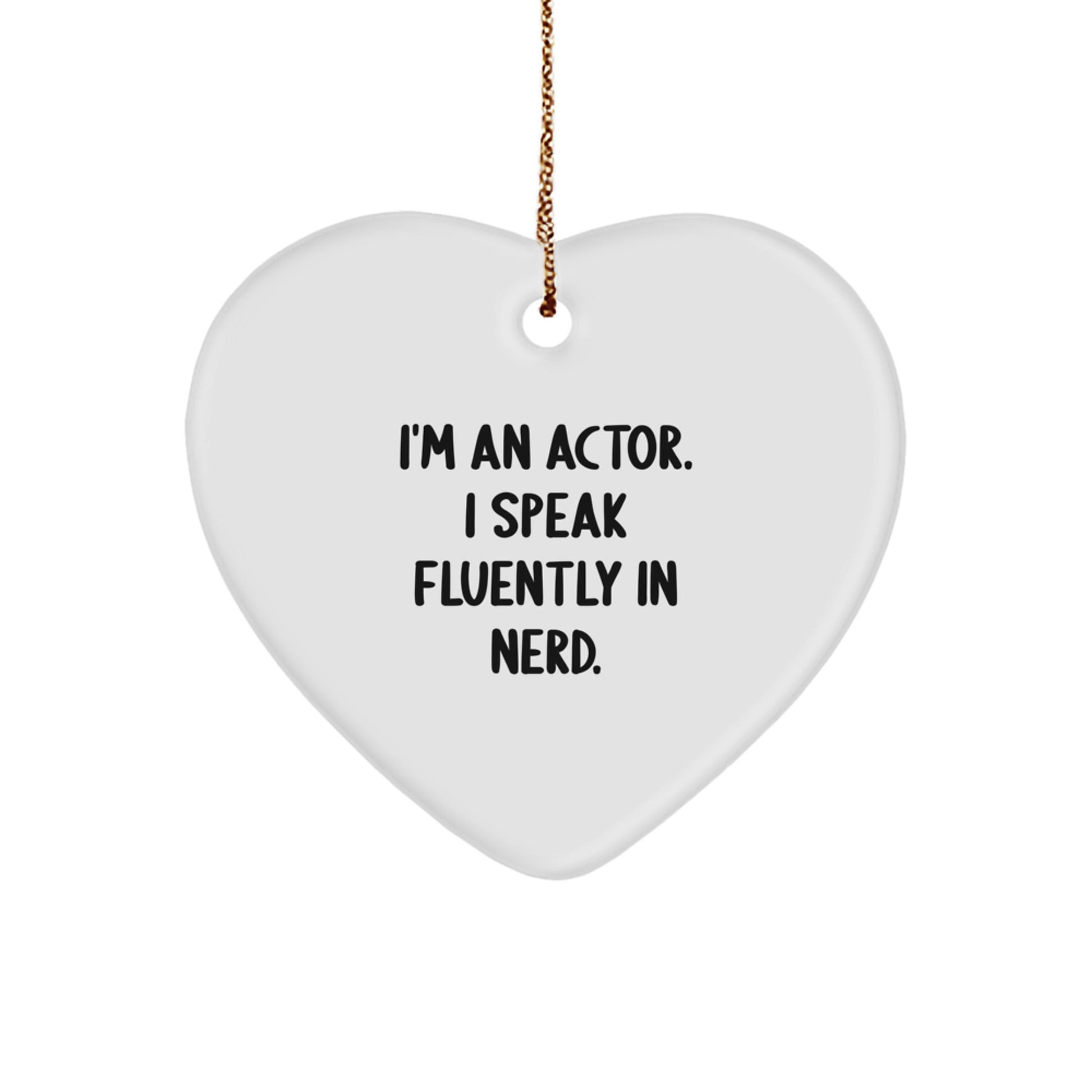 Funny Actor Heart Ornament Gifts from Friends for Actor Men Christmas Unique Ornaments - Image 1