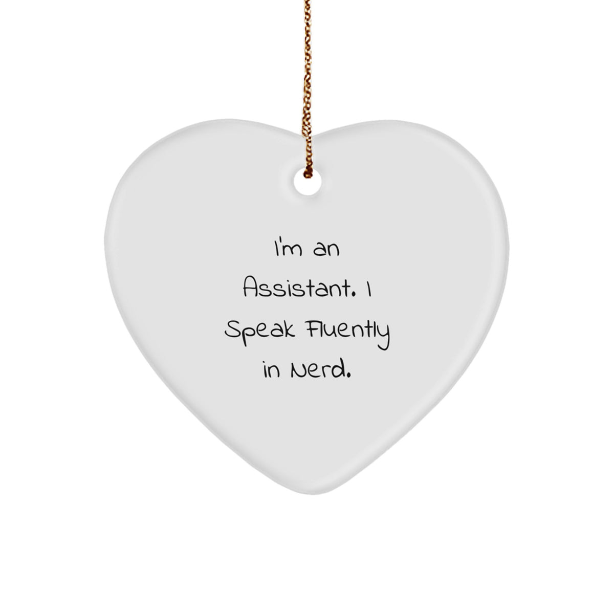 Funny Gift for Assistant Men, genius Heart Ornament for Him, Christmas Unique Gifts from Friends, Office Assistant Decor - Image 1