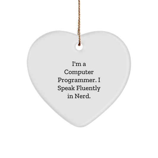For Him Computer Programmer Keepsake Christmas Unique Gift Ornament - Image 1