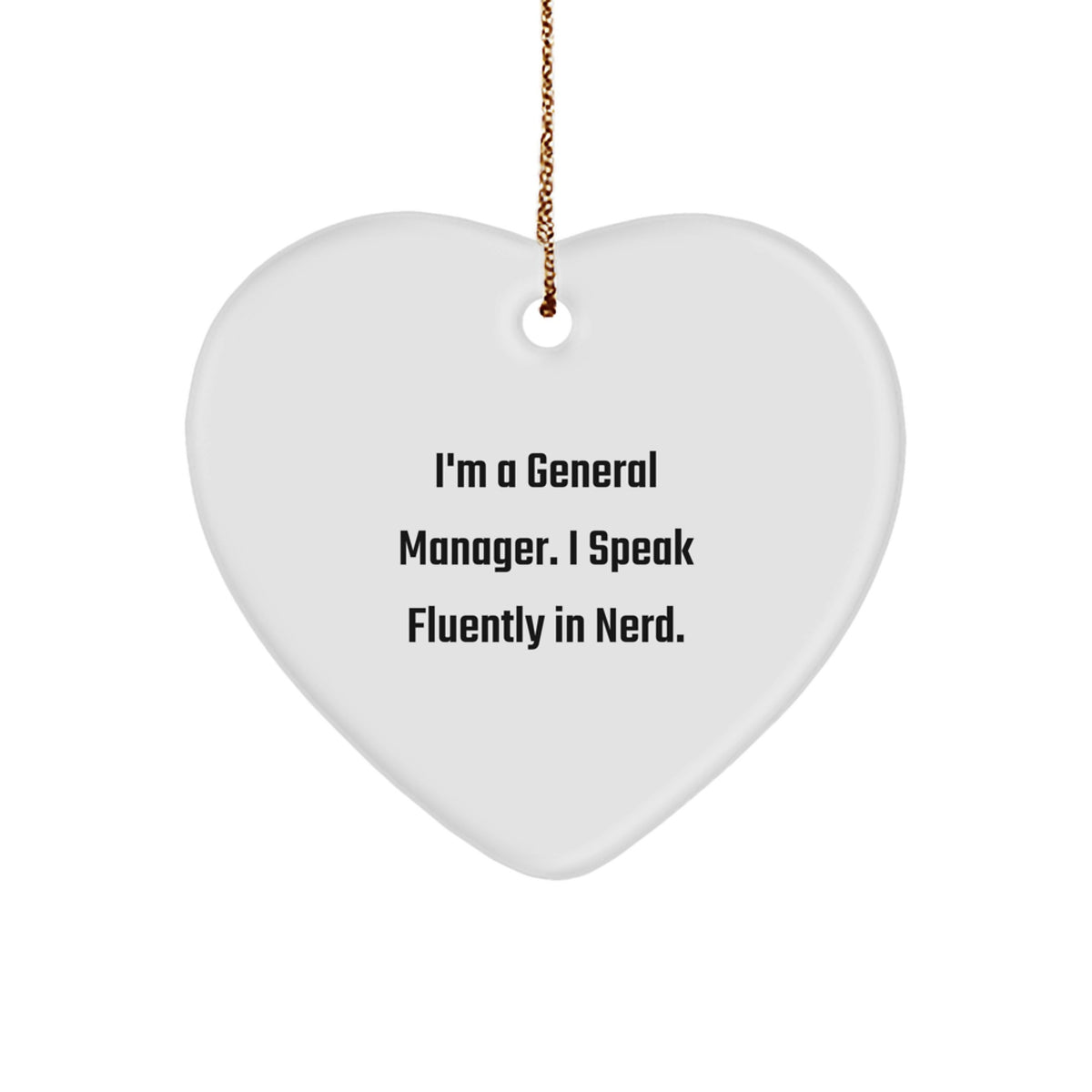 Christmas Unique Gift for Her General Manager Heart Ornament Present - Image 1