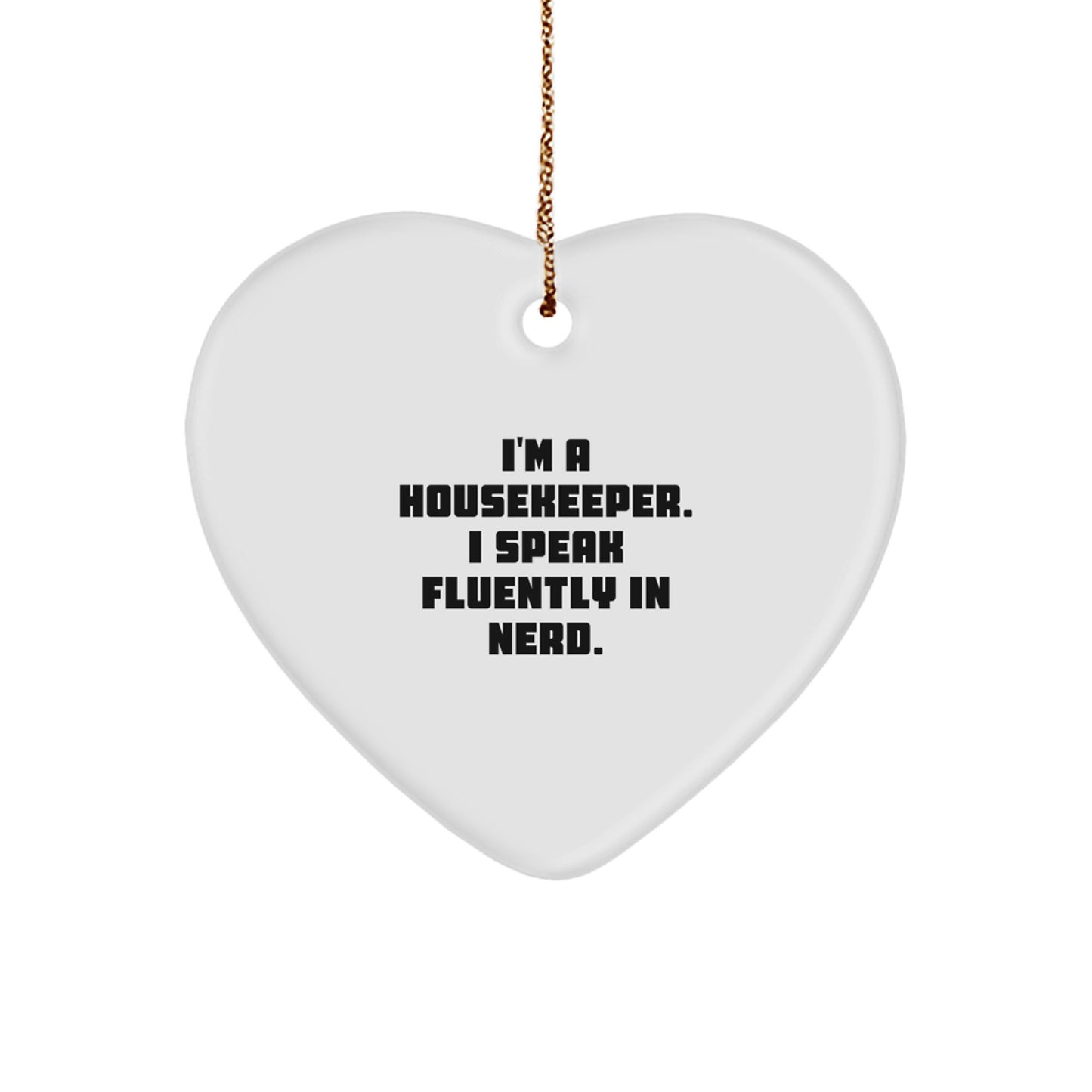 Funny Housekeeper Gifts from Family to Housekeeper - Heart Ornament Christmas Unique Gifts for Housekeeper Friends - Image 1