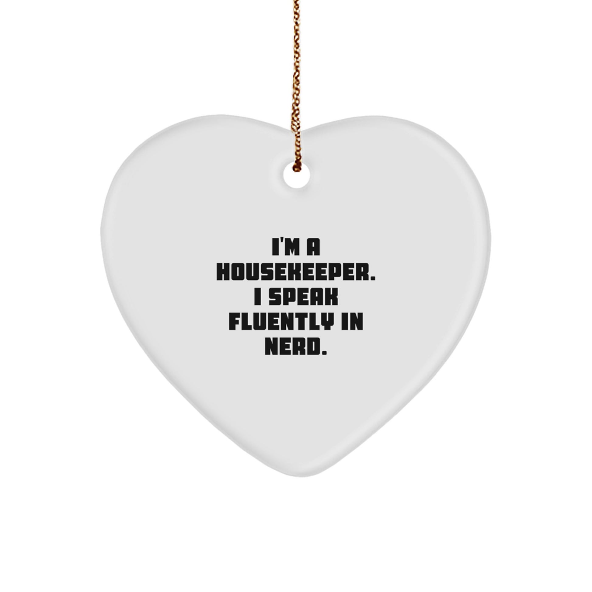 Funny Housekeeper Gifts from Family to Housekeeper - Heart Ornament Christmas Unique Gifts for Housekeeper Friends - Image 1