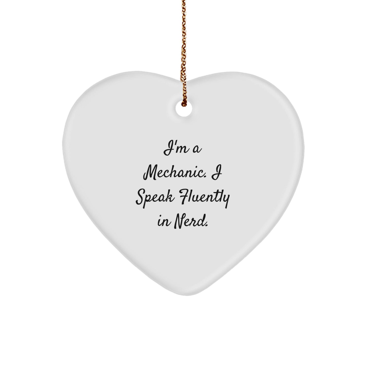 Funny Mechanic Heart Ornament Gifts from Men to Mechanic Friends and Family for Christmas - Image 1