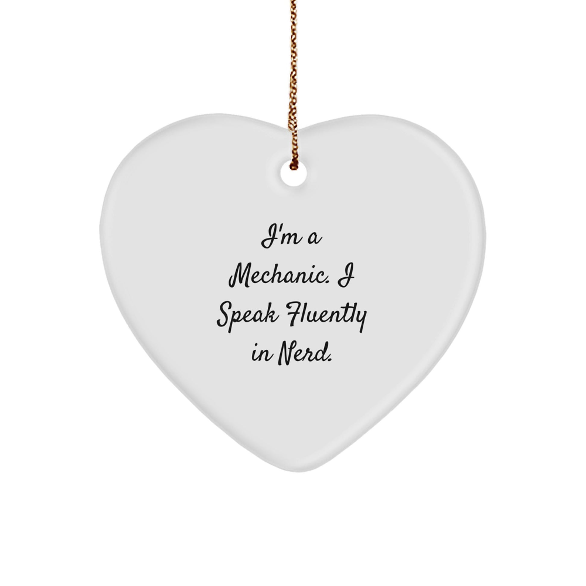 Funny Mechanic Heart Ornament Gifts from Men to Mechanic Friends and Family for Christmas - Image 1