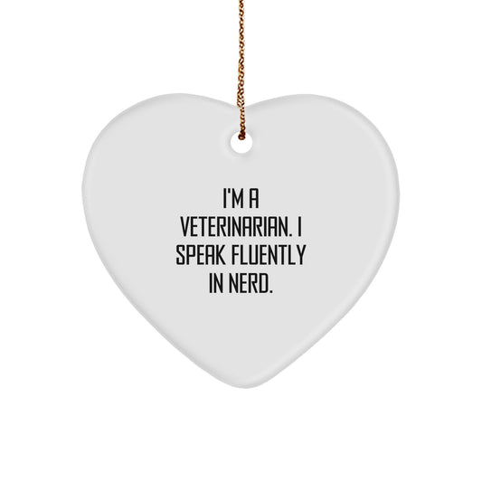 Funny Veterinarian Heart Ornament Gifts from Friends for the Ultimate Heart Doctor at Christmas - Image 1