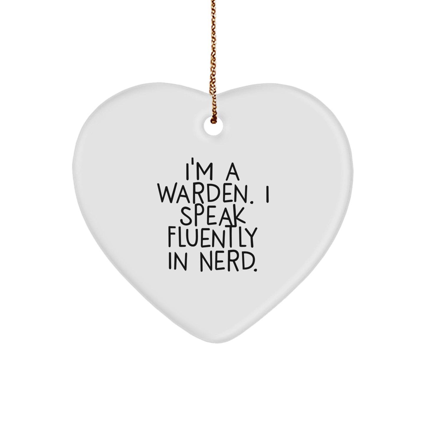 Joyful Warden Heart Christmas Ornament Favorite for Happy Kids Gift - Image 1