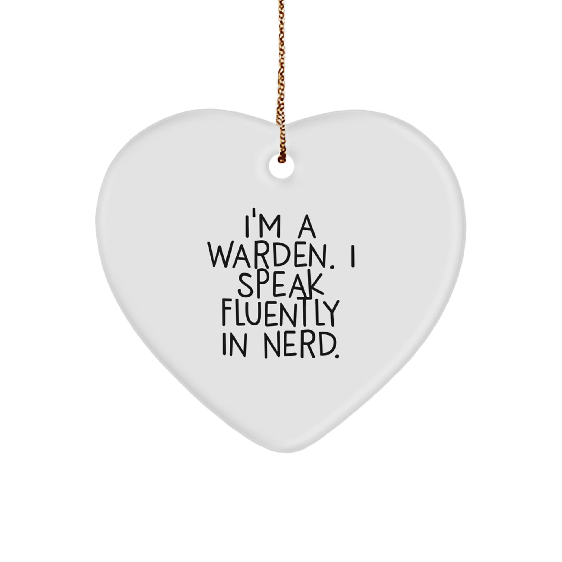 Joyful Warden Heart Christmas Ornament Favorite for Happy Kids Gift - Image 1