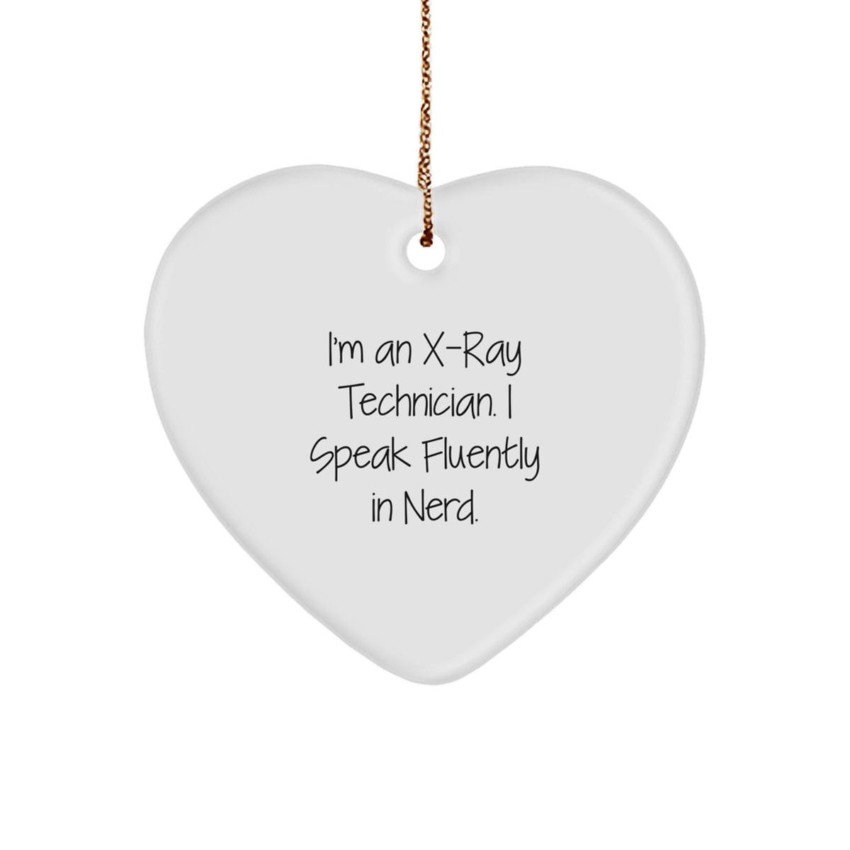 Speak genius X-Ray Technician Christmas Ornament for Friends Gift - Image 1
