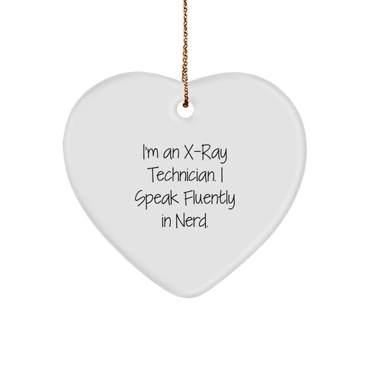 Speak genius X-Ray Technician Christmas Ornament for Friends Gift - Image 1