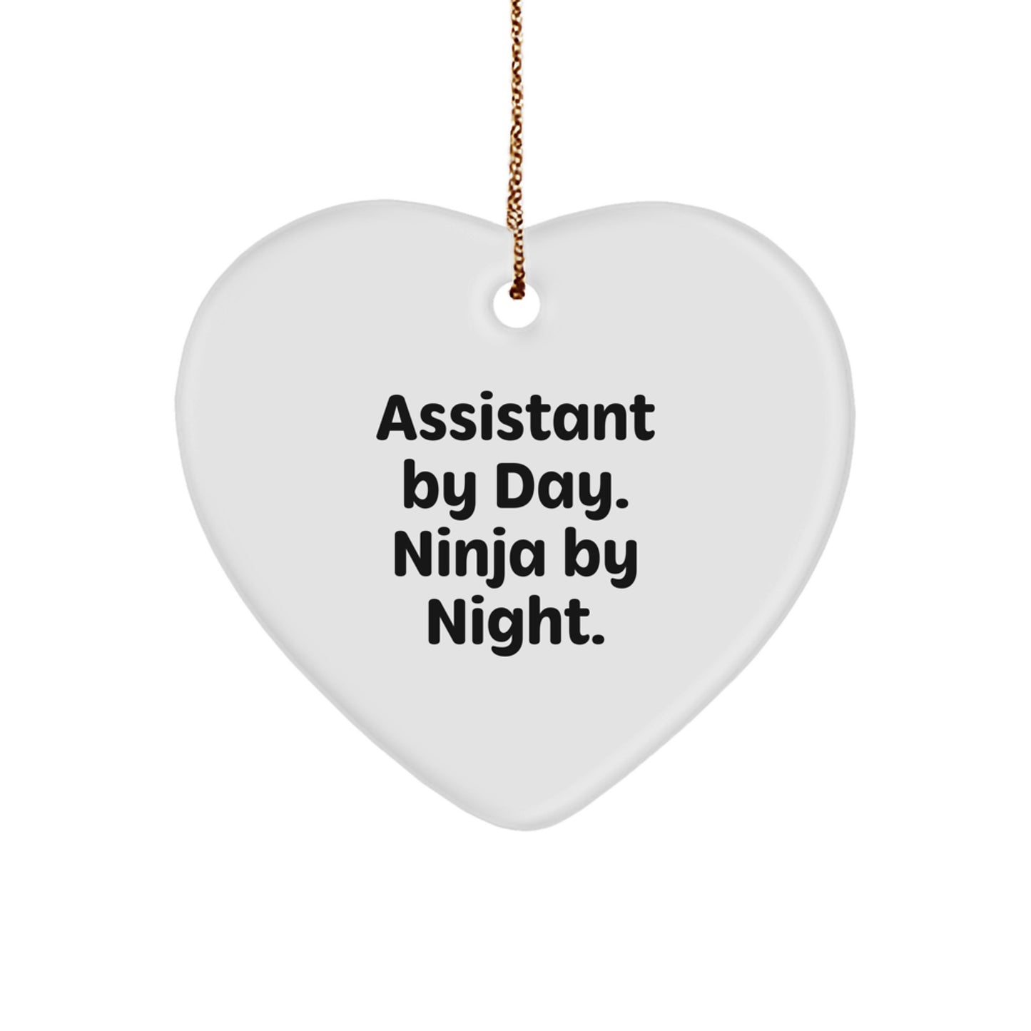 Funny Assistant Gifts from Friends, Cute Assistant Heart Ornament, Christmas Unique Gifts for Assistant - Image 1