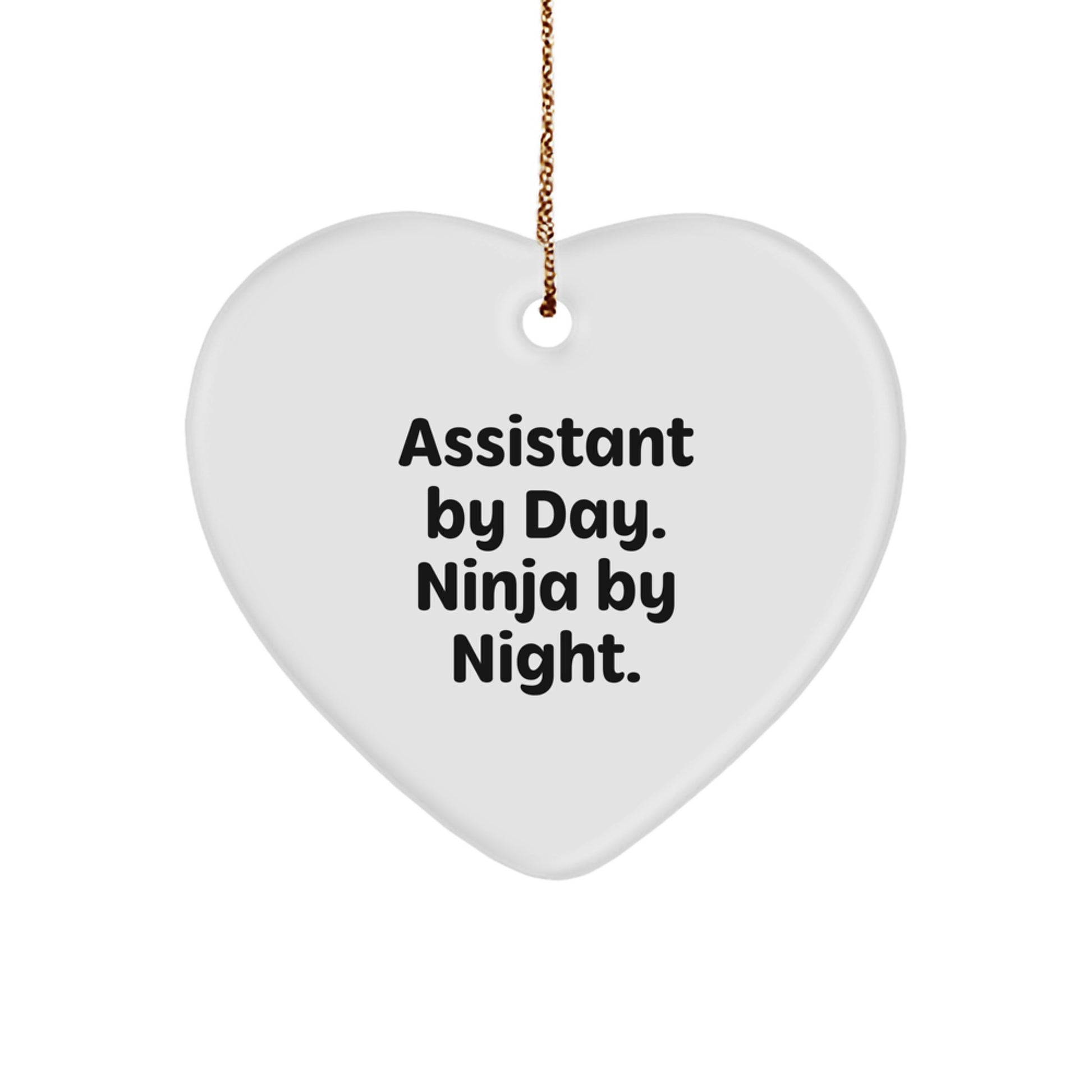 Funny Assistant Gifts from Friends, Cute Assistant Heart Ornament, Christmas Unique Gifts for Assistant - Image 1