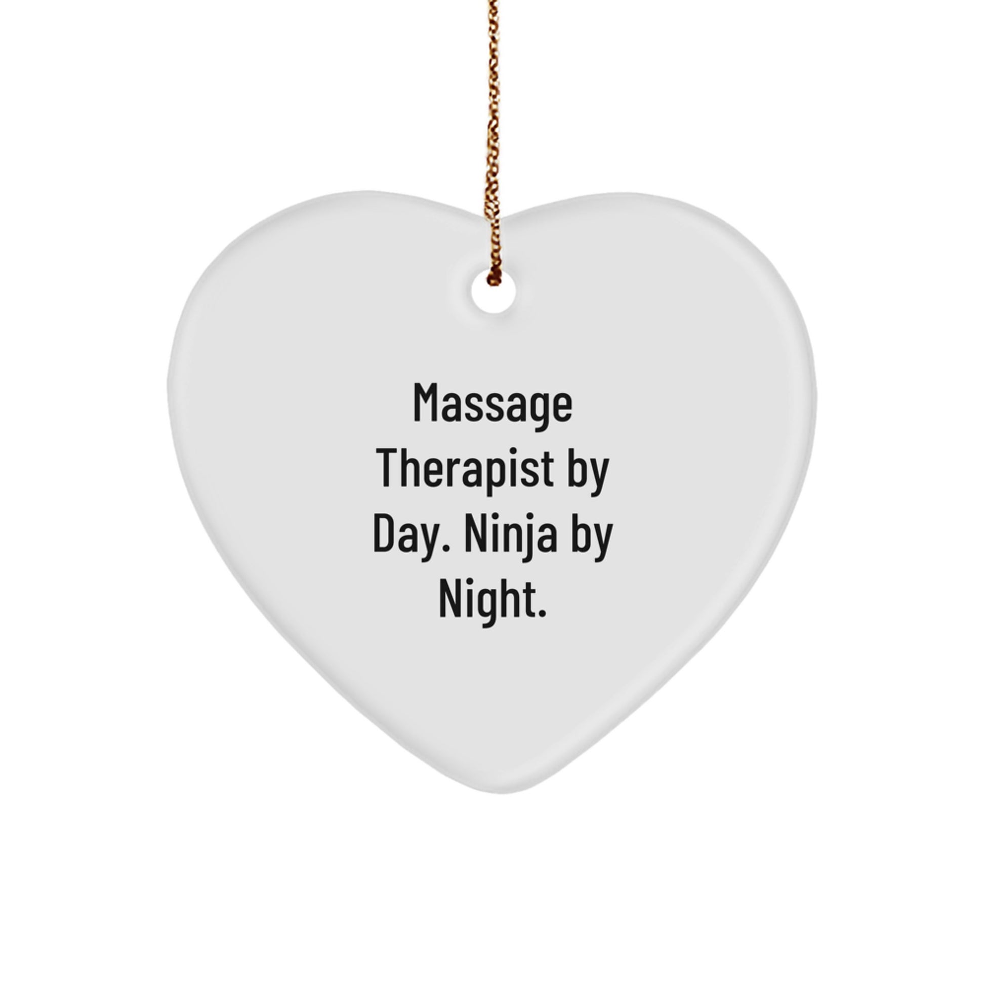 Funny Massage Therapist Gifts By Heart Ornament for Coworkers, Friends, Family - Image 1