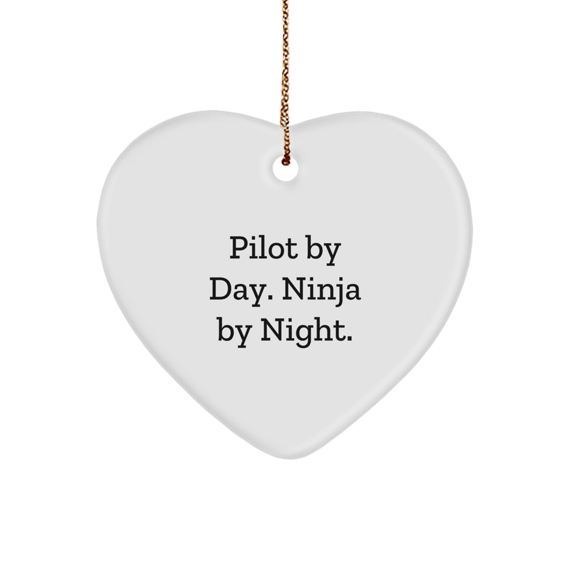 Christmas Ornament for Her Pilot By Day Ninja By Night Gift - Image 1