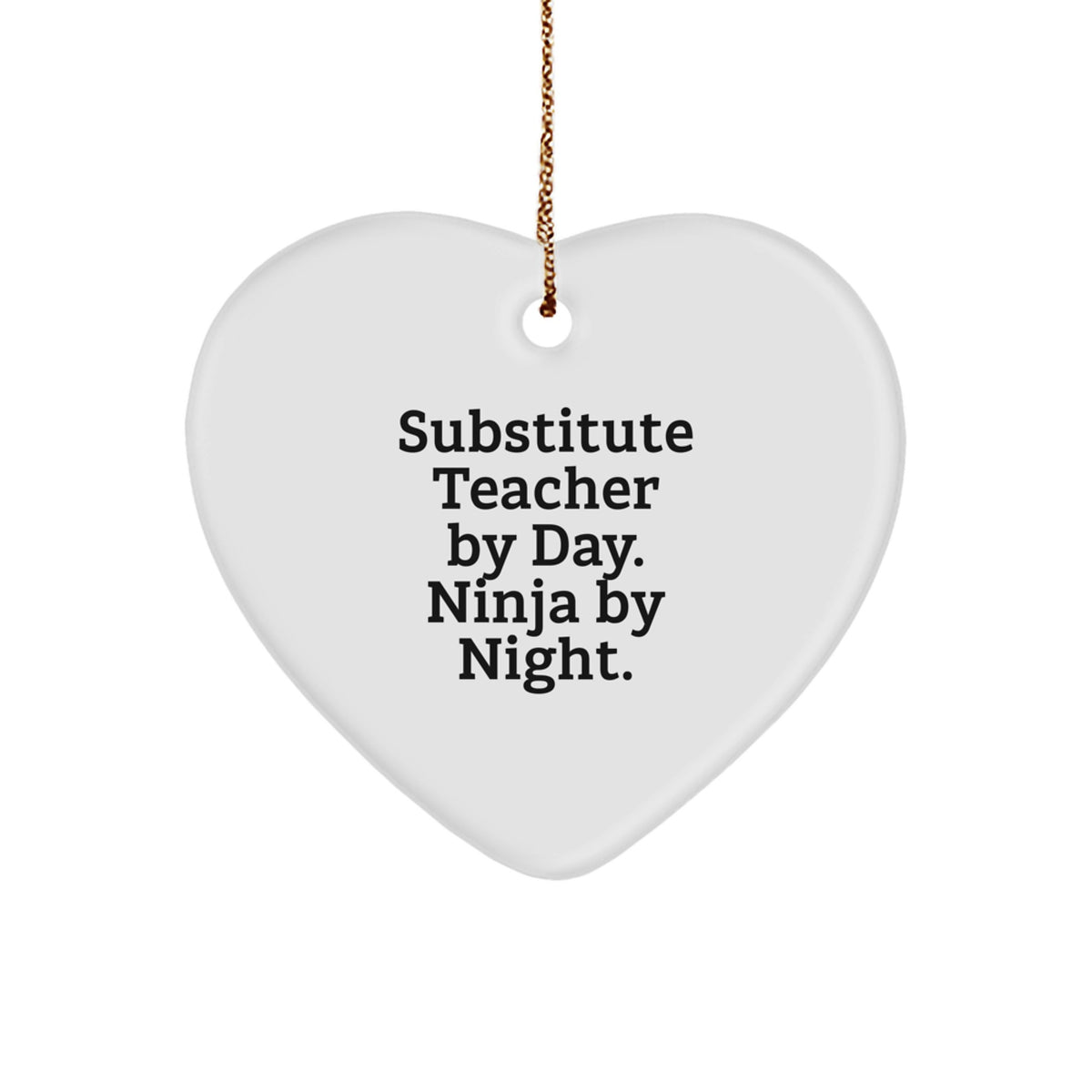 For Him Keepsake Substitute Teacher Christmas Ornament Gift Ninja by - Image 1