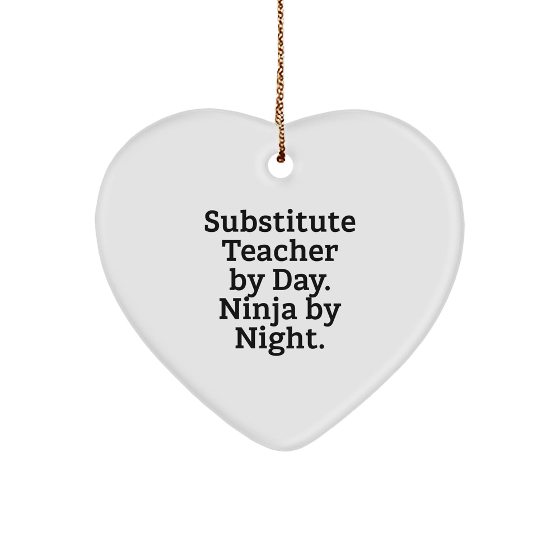 For Him Keepsake Substitute Teacher Christmas Ornament Gift Ninja by - Image 1