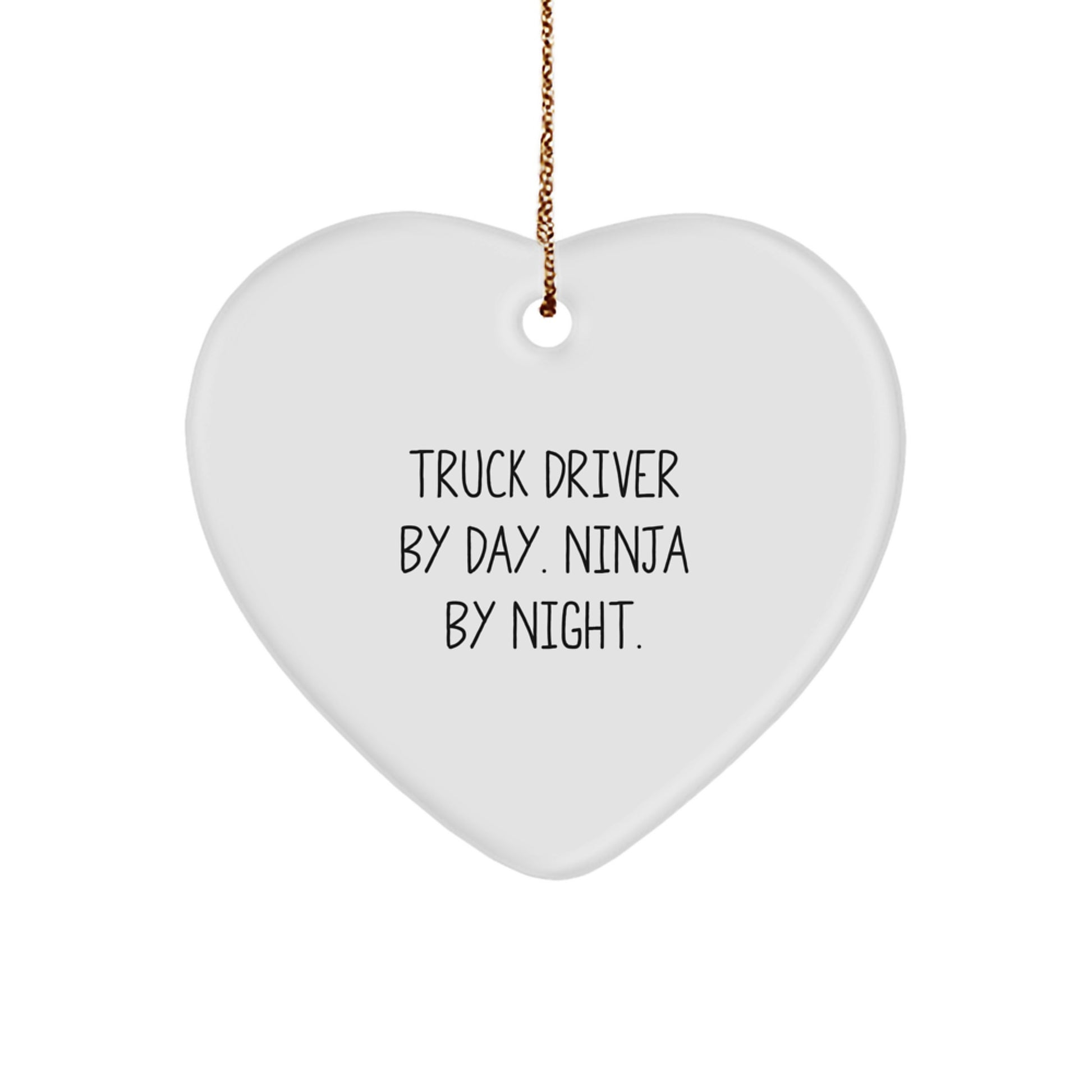 Truck Driver Heart Ornament Cool for Friends Novelty Christmas Unique Gift - Image 1