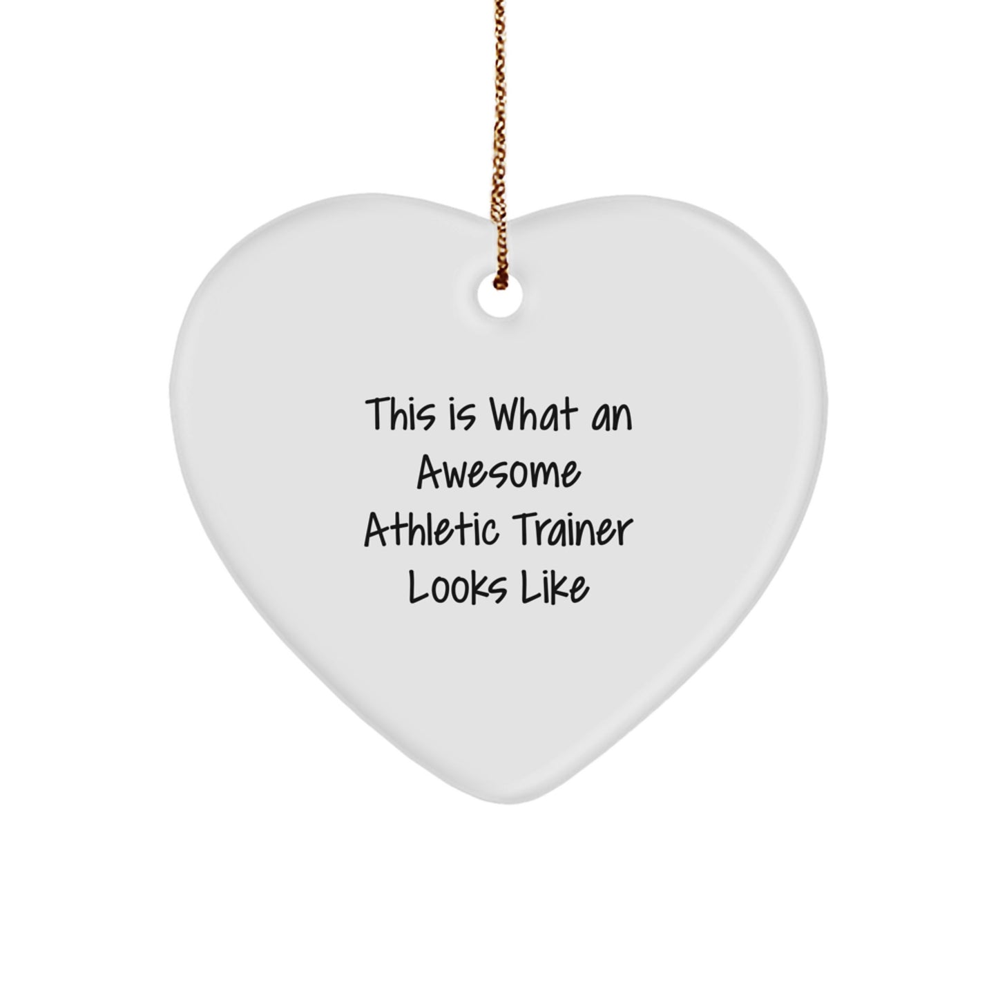 Funny Athletic Trainer Gifts from Friends - Awesome Trainer Heart Ornament for Christmas Unique Gifts - Image 1