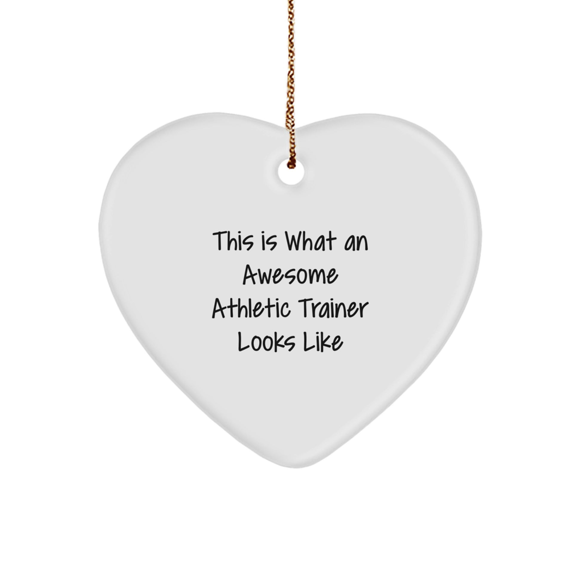 Funny Athletic Trainer Gifts from Friends - Awesome Trainer Heart Ornament for Christmas Unique Gifts - Image 1