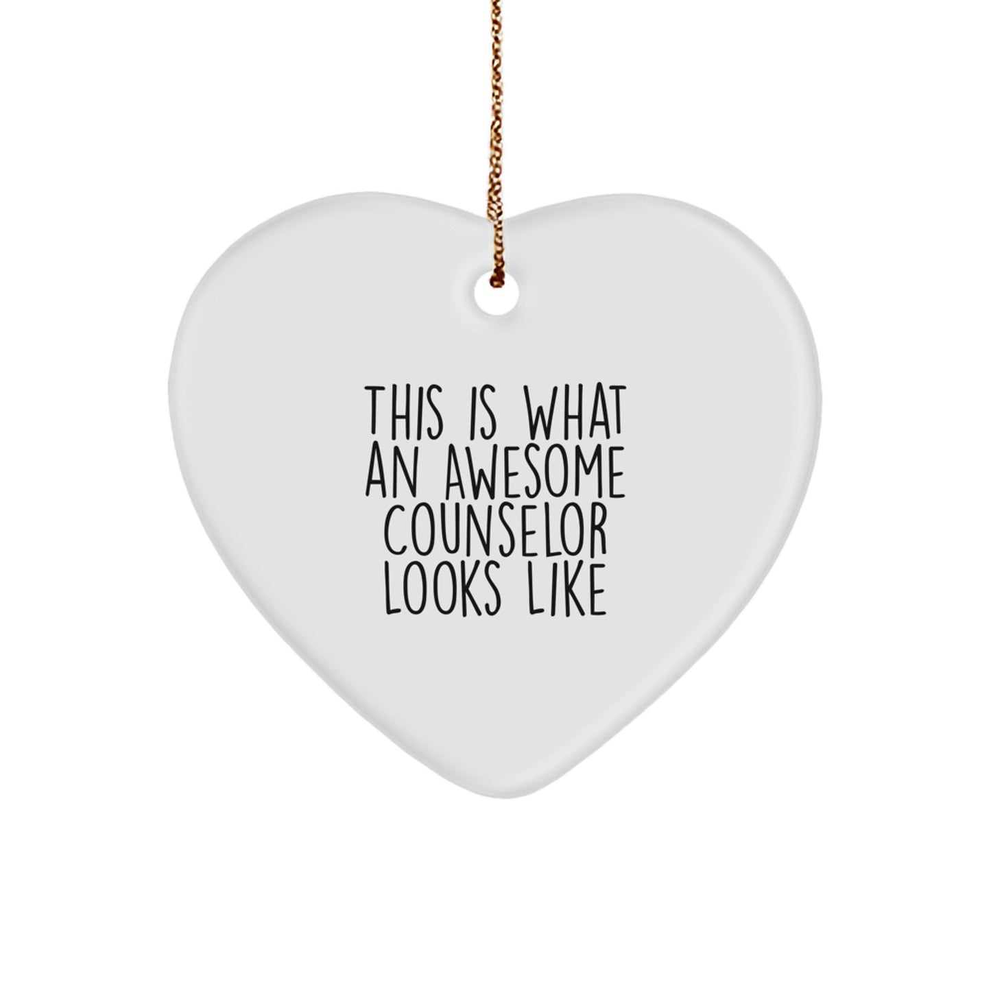 Counselor Heart Ornament Collectible Christmas Gift for Neighbors - Image 1