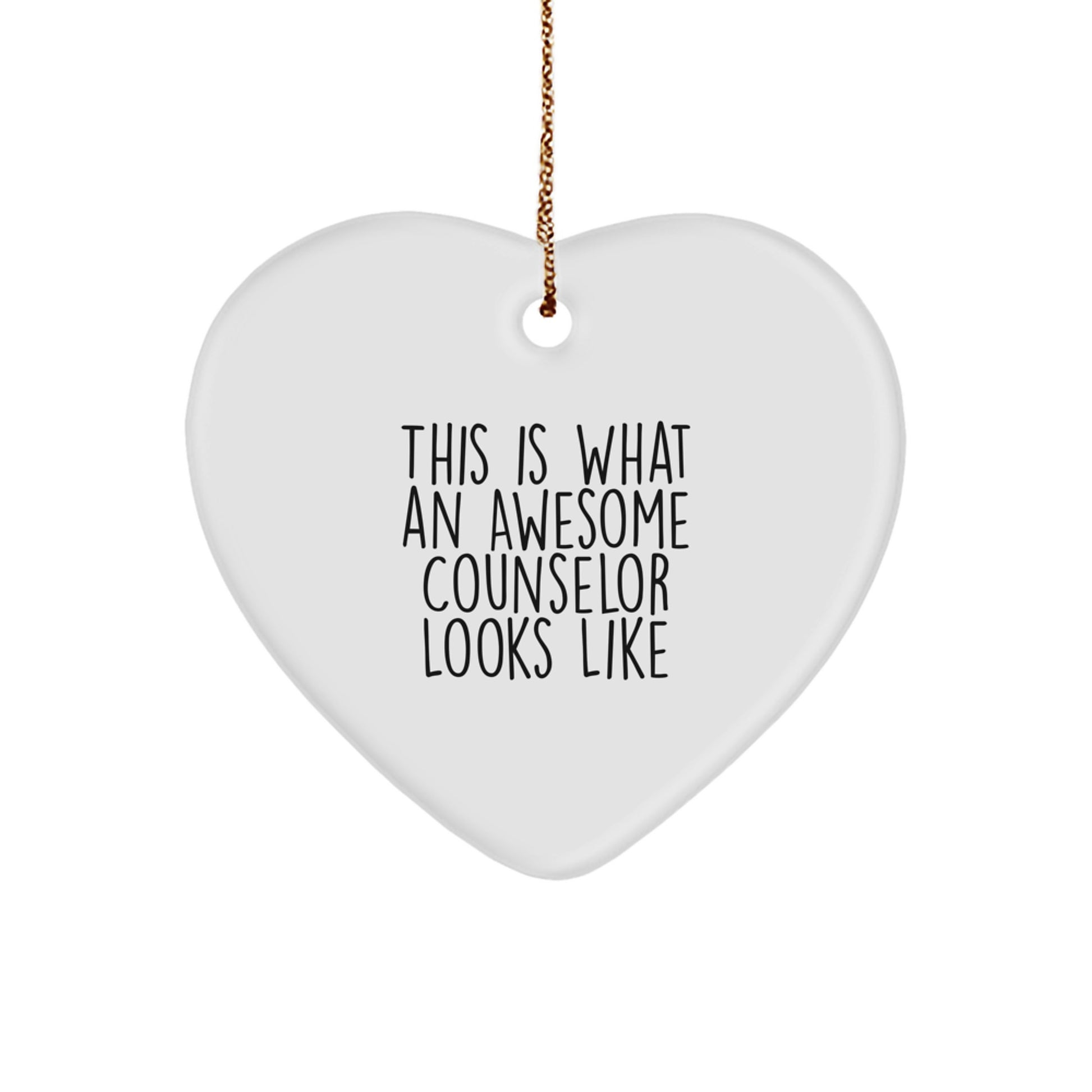 Counselor Heart Ornament Collectible Christmas Gift for Neighbors - Image 1