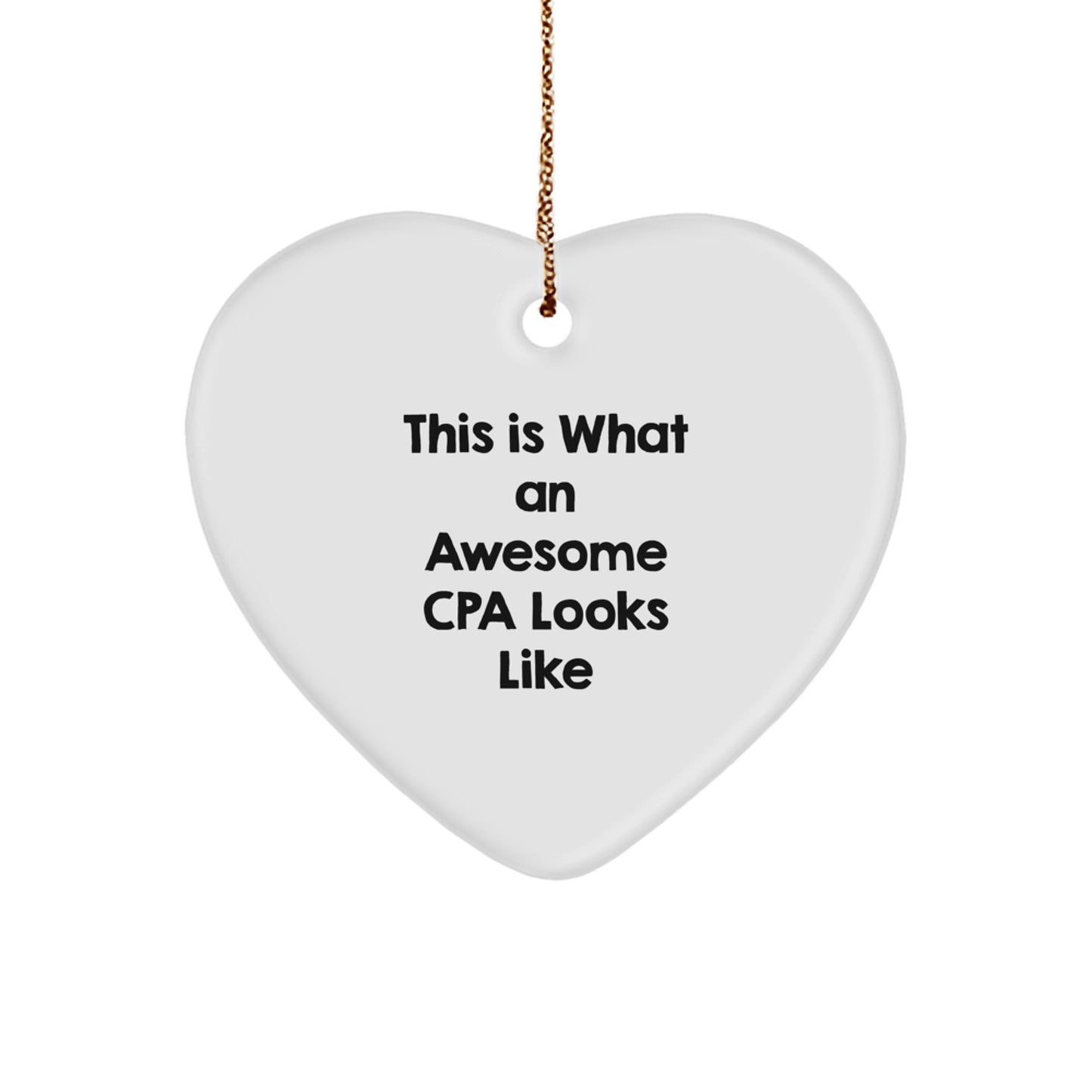 Family Treasure Cpa Heart Ornament Christmas Gift for Family Holiday - Image 1