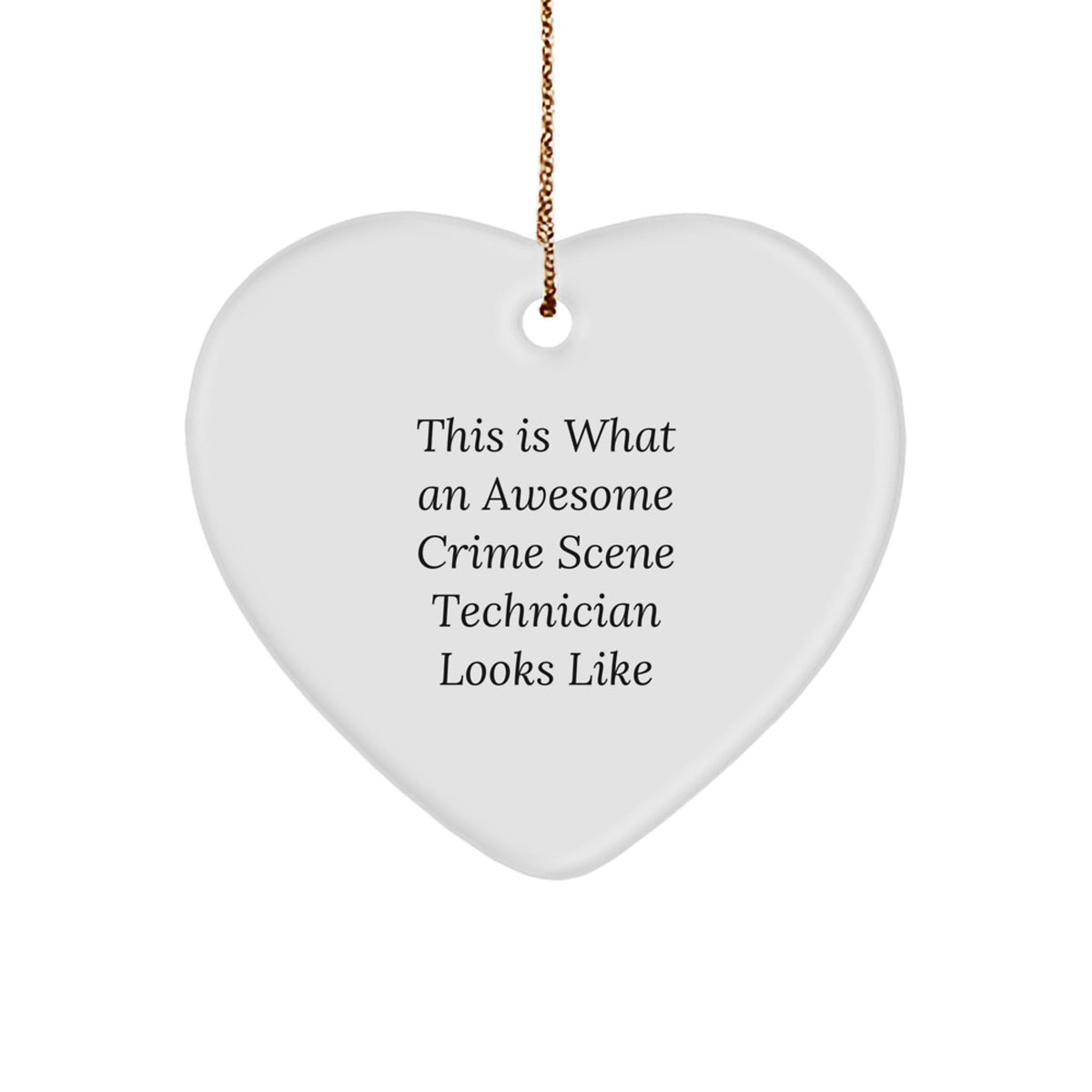 Crime Scene Technician Heart Ornament Collect. for Neighbors Xmas Gift - Image 1