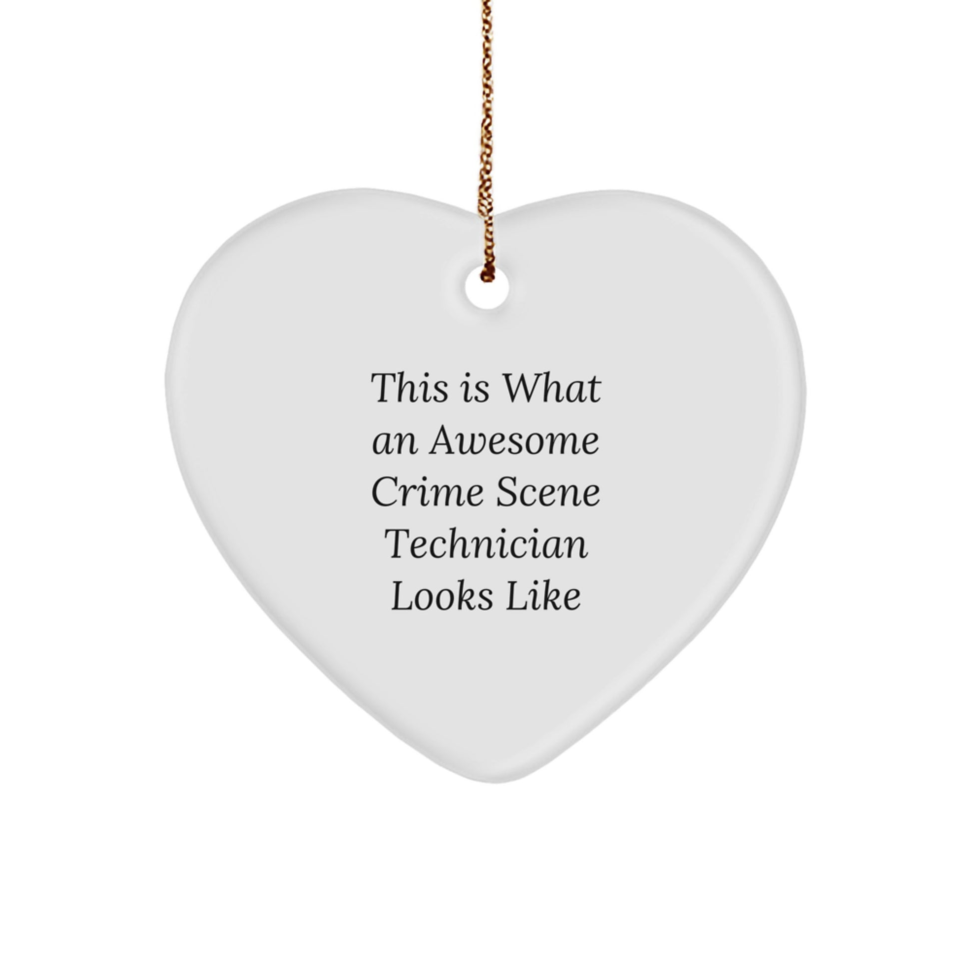 Crime Scene Technician Heart Ornament Collect. for Neighbors Xmas Gift - Image 1