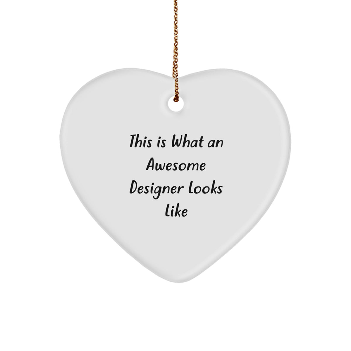 Christmas Gift for Her Designer Heart Ornament Present Surprise - Image 1