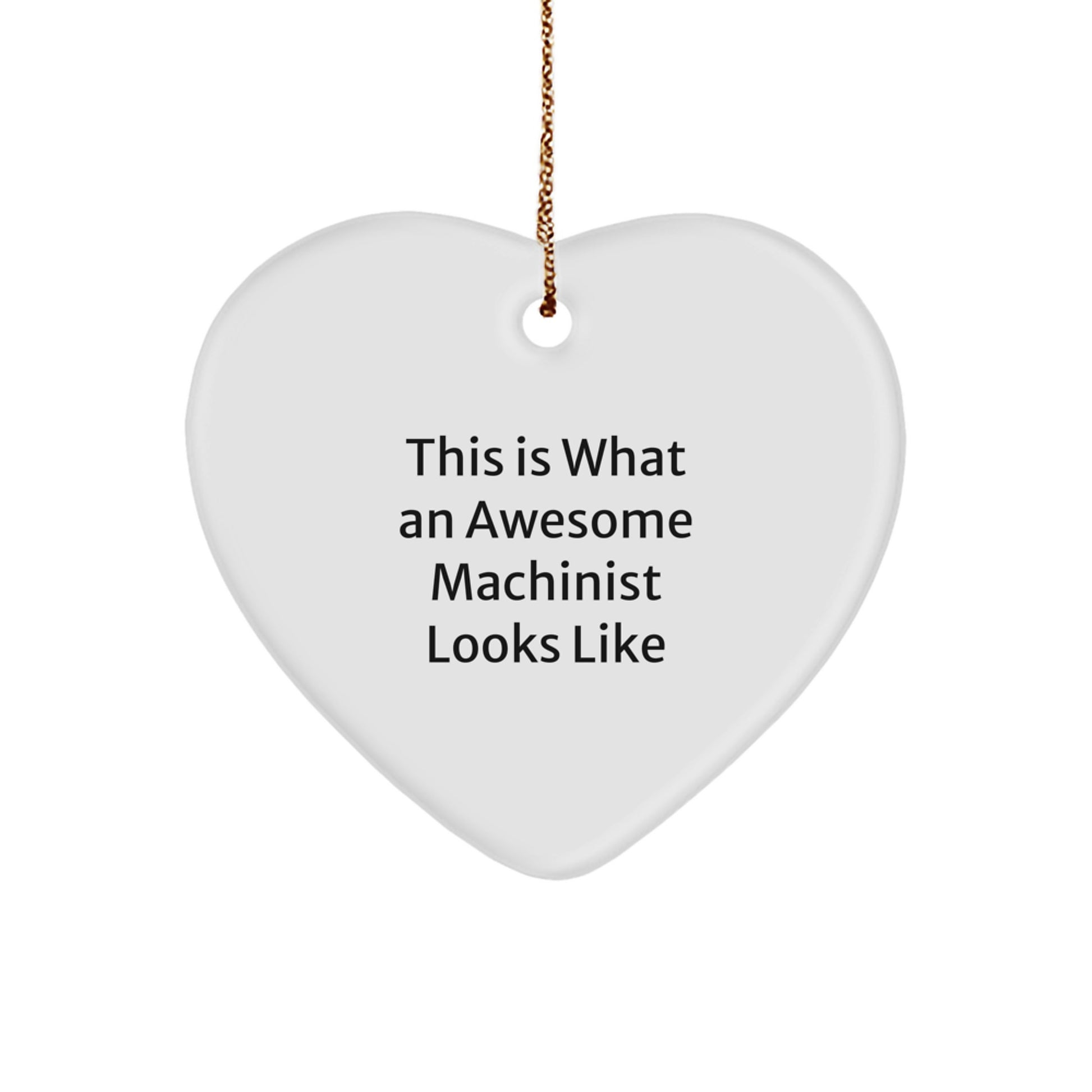 Christmas Gift for Her Machinist Heart Ornament Present - Image 1