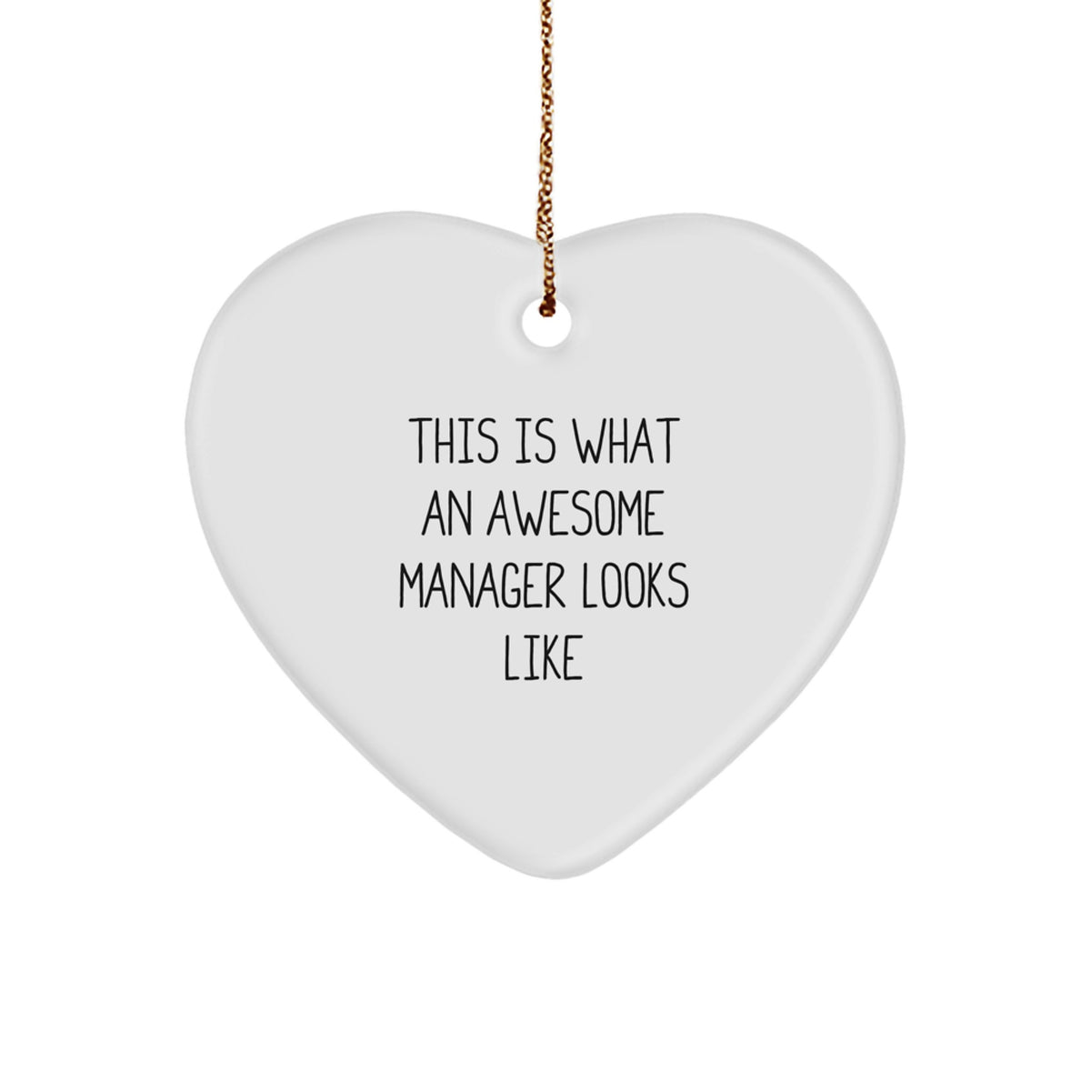 Manager Christmas White Heart Ornament Gift Idea for Coworkers - Image 1