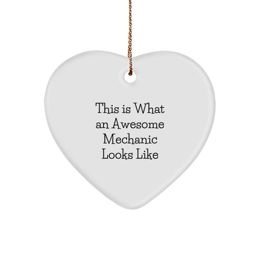 Mechanic Keepsake Heart Durable Christmas Ornament for Him Gift - Image 1