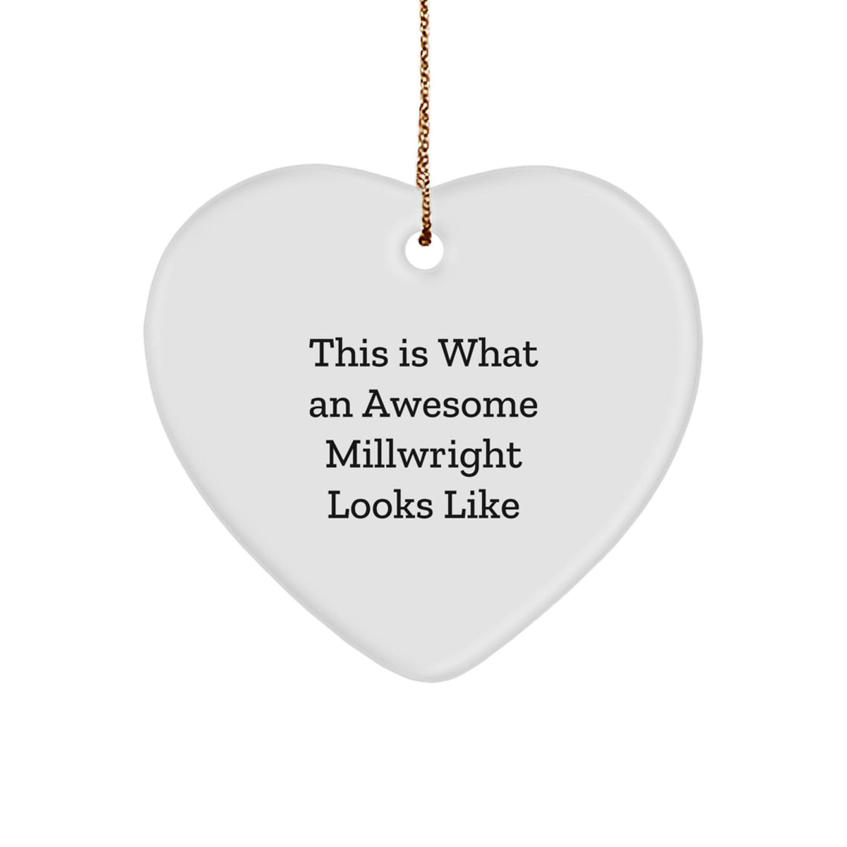 Joyful Christmas Unique Gift Millwright Heart Ornament, for a Best Friend - Image 1