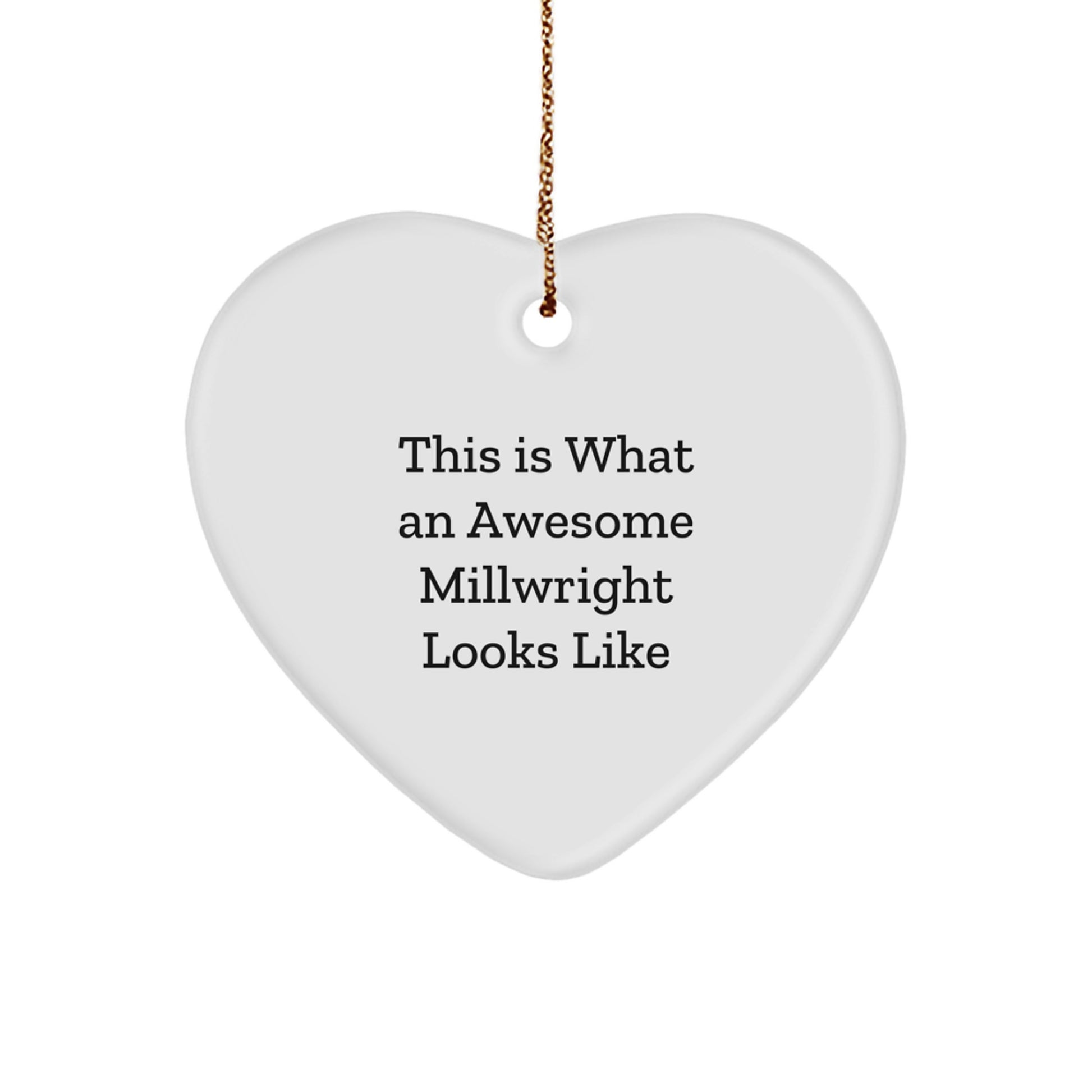 Joyful Christmas Unique Gift Millwright Heart Ornament, for a Best Friend - Image 1