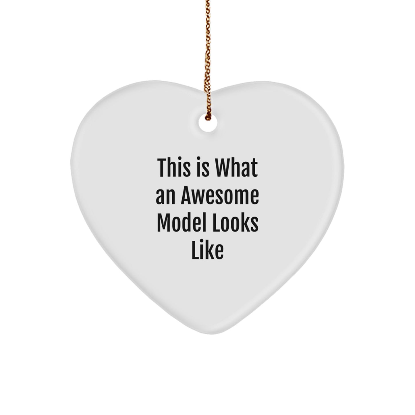 Model Heart Ornament Looks Like for a Best Friend Christmas Unique Gift - Image 1