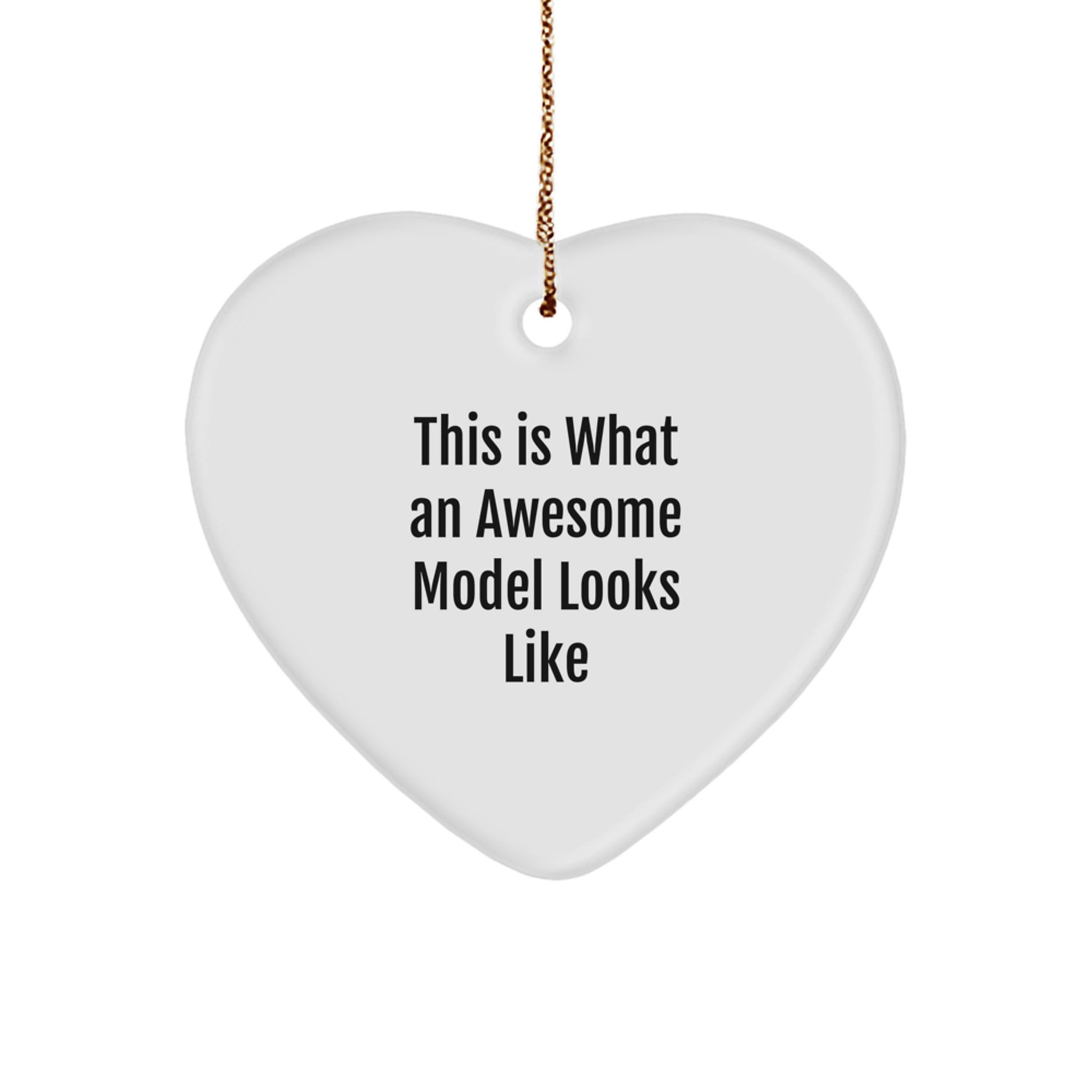 Model Heart Ornament Looks Like for a Best Friend Christmas Unique Gift - Image 1