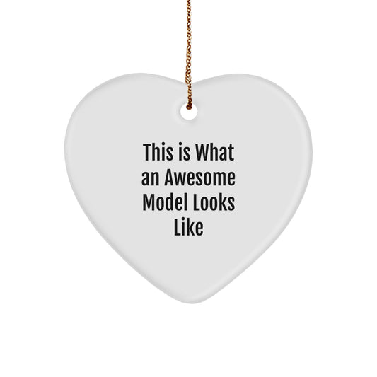 Model Heart Ornament Looks Like for a Best Friend Christmas Unique Gift - Image 1