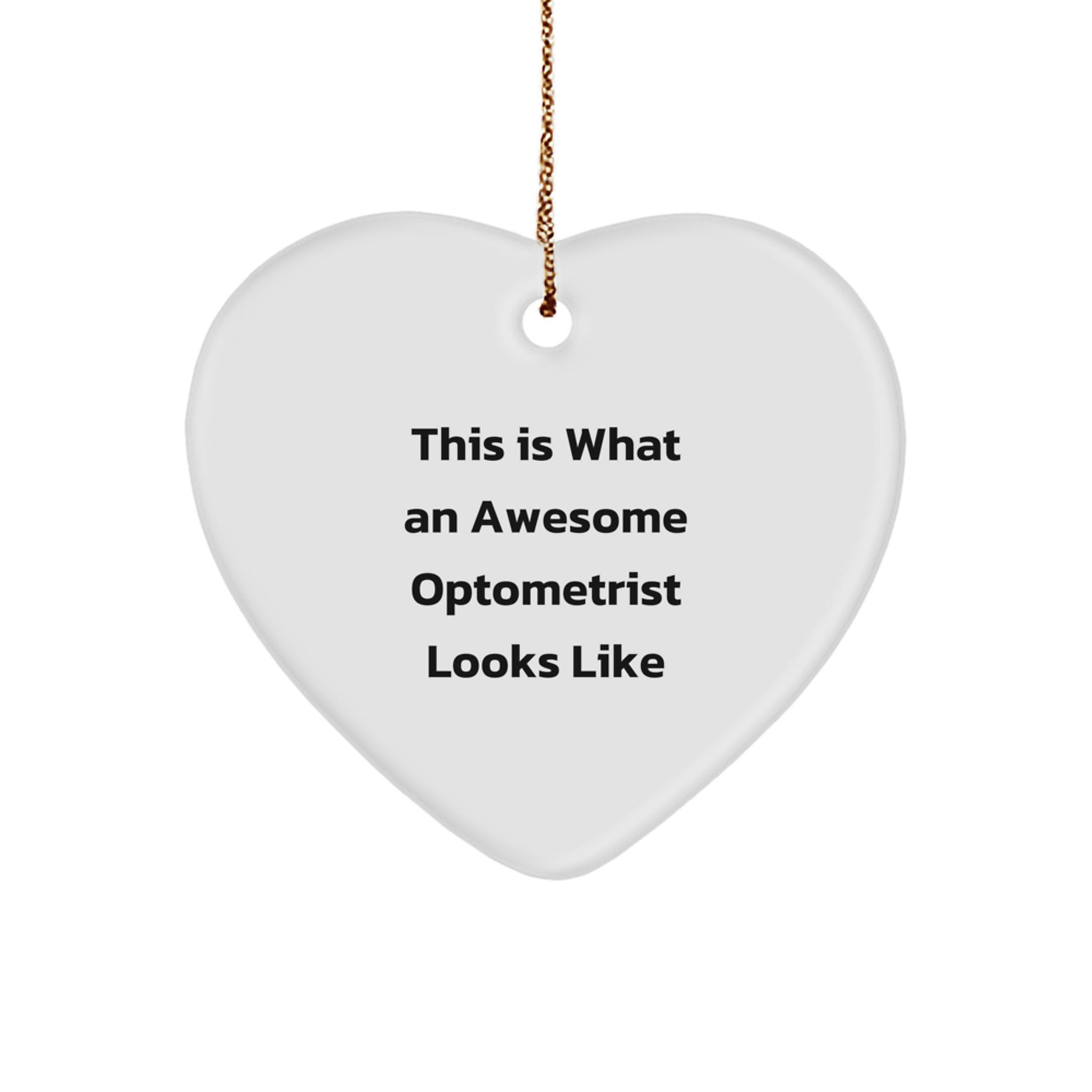 Optometrist Heart Ornament Christmas Unique Gift Surprise Teens Awesome - Image 1