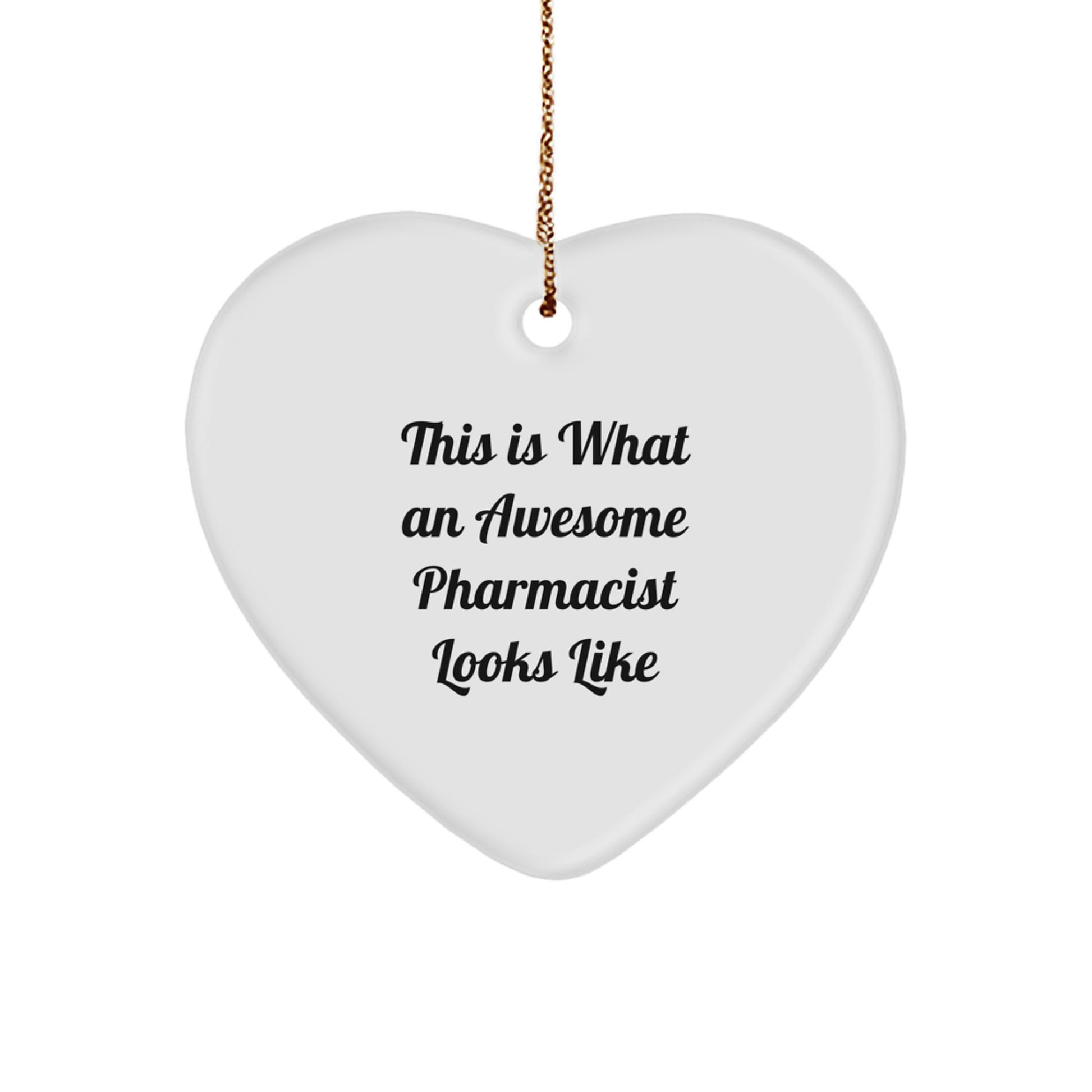 Playful Pharmacist Heart Christmas Ornament for Roommates Memento Gift - Image 1
