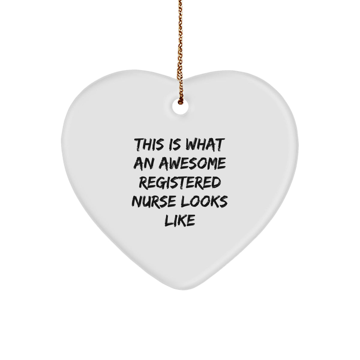 Registered Nurse Keepsake Heart Bright Christmas Ornament for Him Gift - Image 1