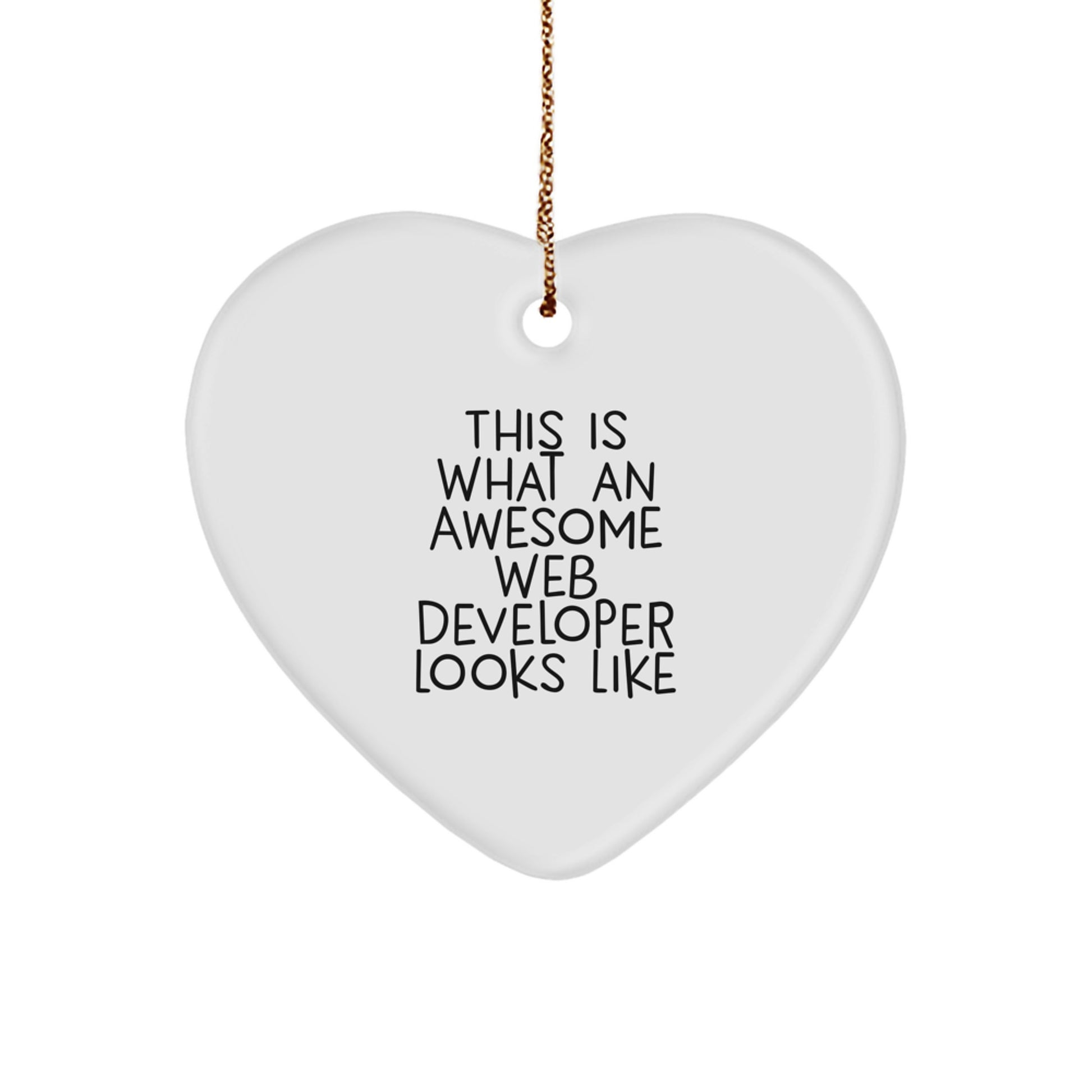 Web Developer Favorite Heart Ornament for Kids Christmas Gift - Image 1
