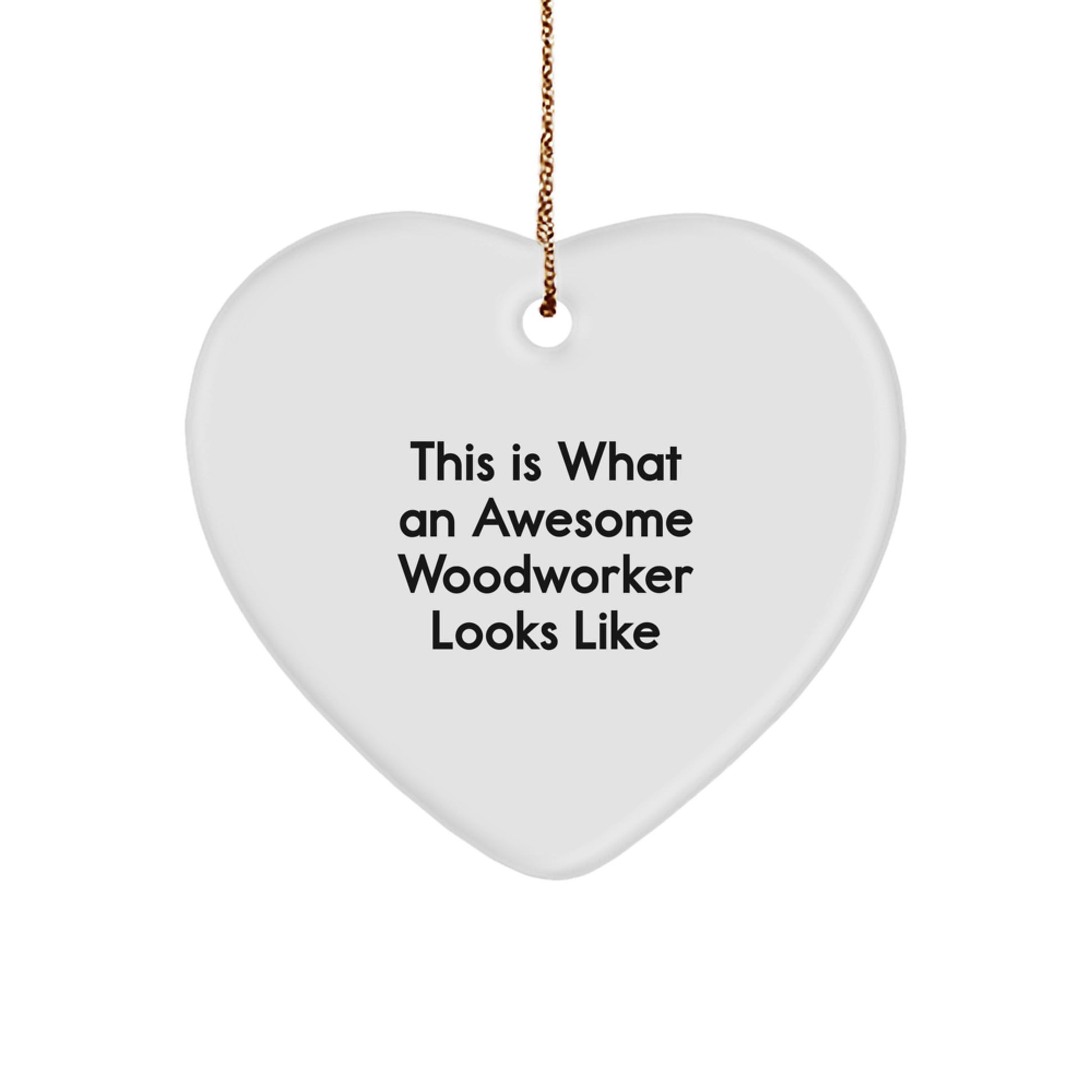 Woodworker Heart Ornament Idea Christmas Gift for Coworkers - Image 1