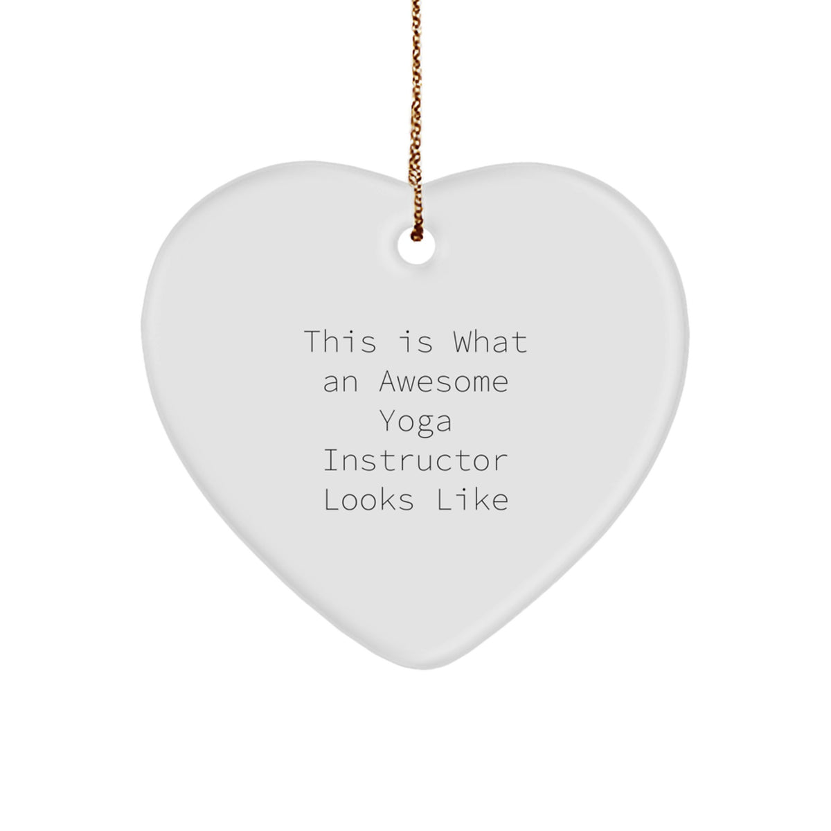 Christmas Gift Surprise for Teens Yoga Instructor Heart Ornament - Image 1