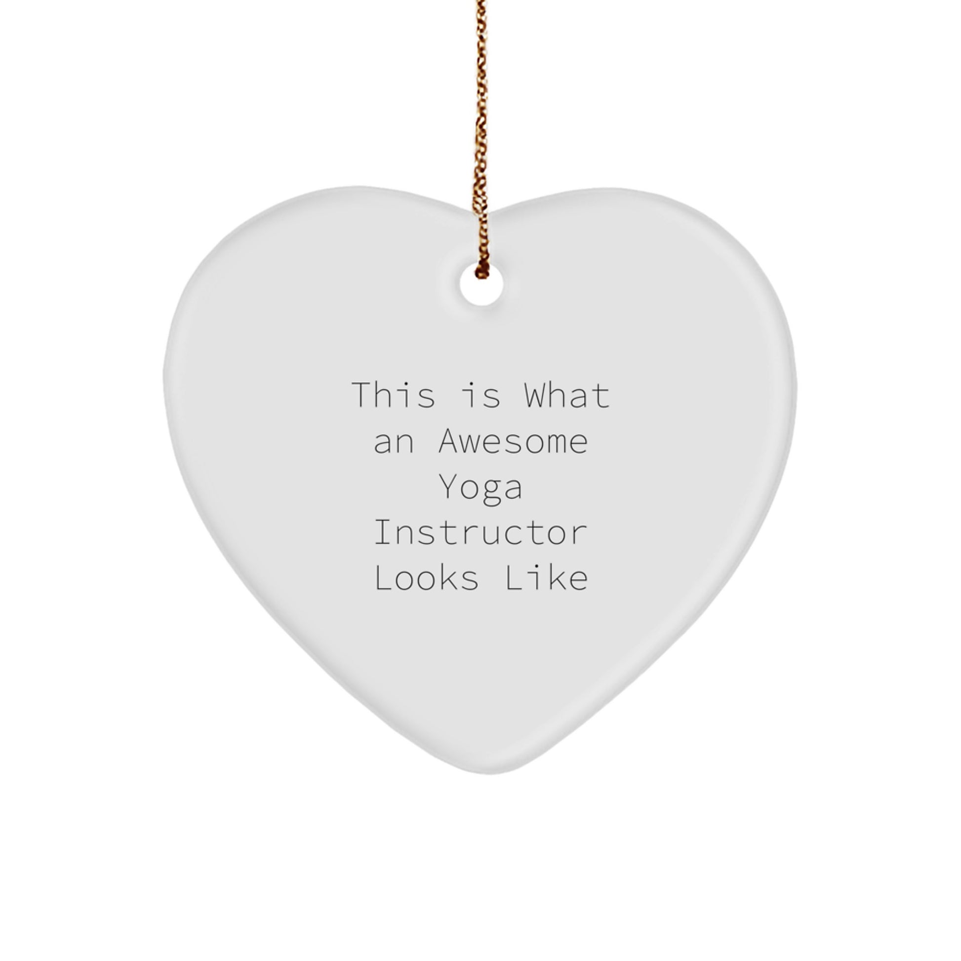 Christmas Gift Surprise for Teens Yoga Instructor Heart Ornament - Image 1