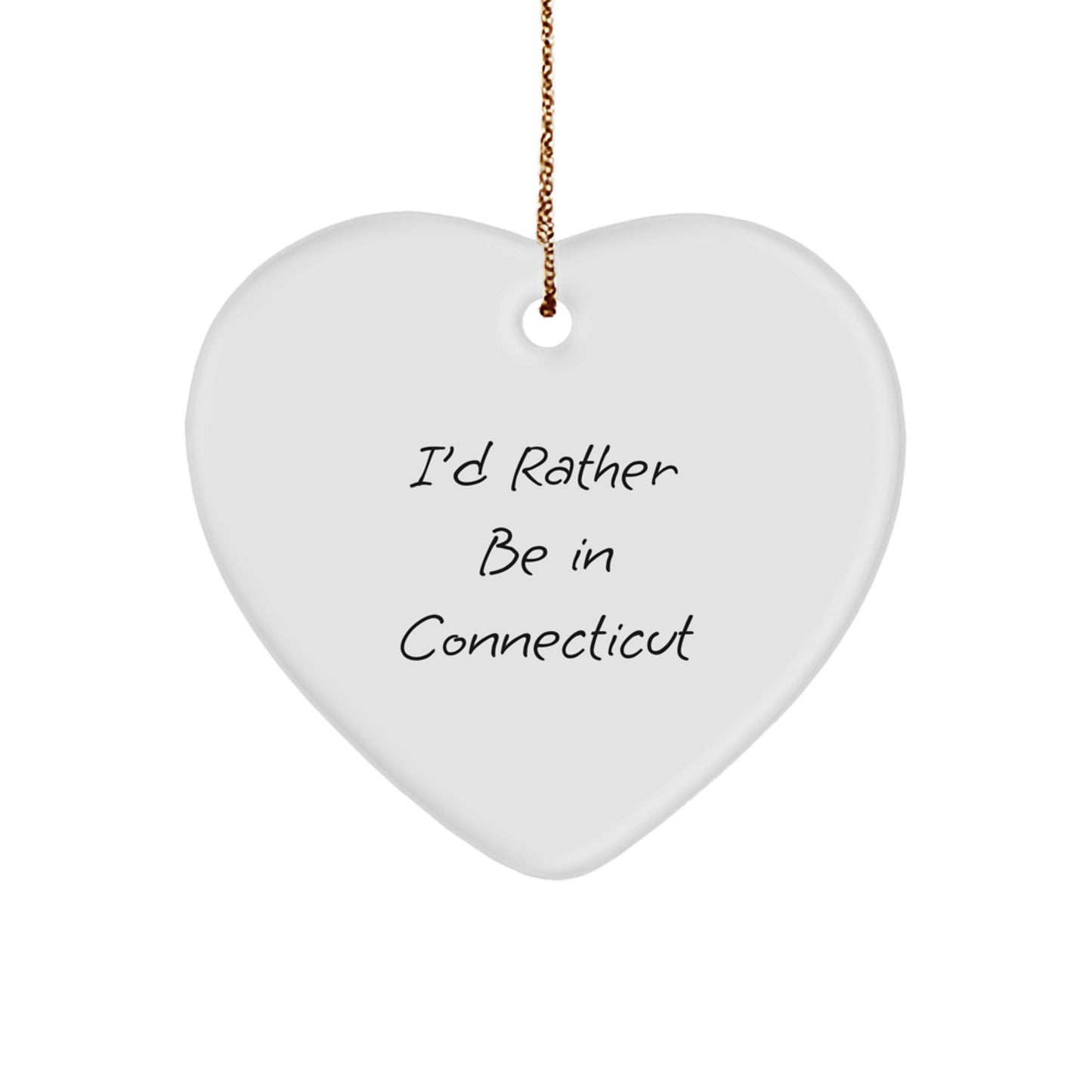 Connecticut Keepsake Christmas Ornament for Him Gift - Image 1