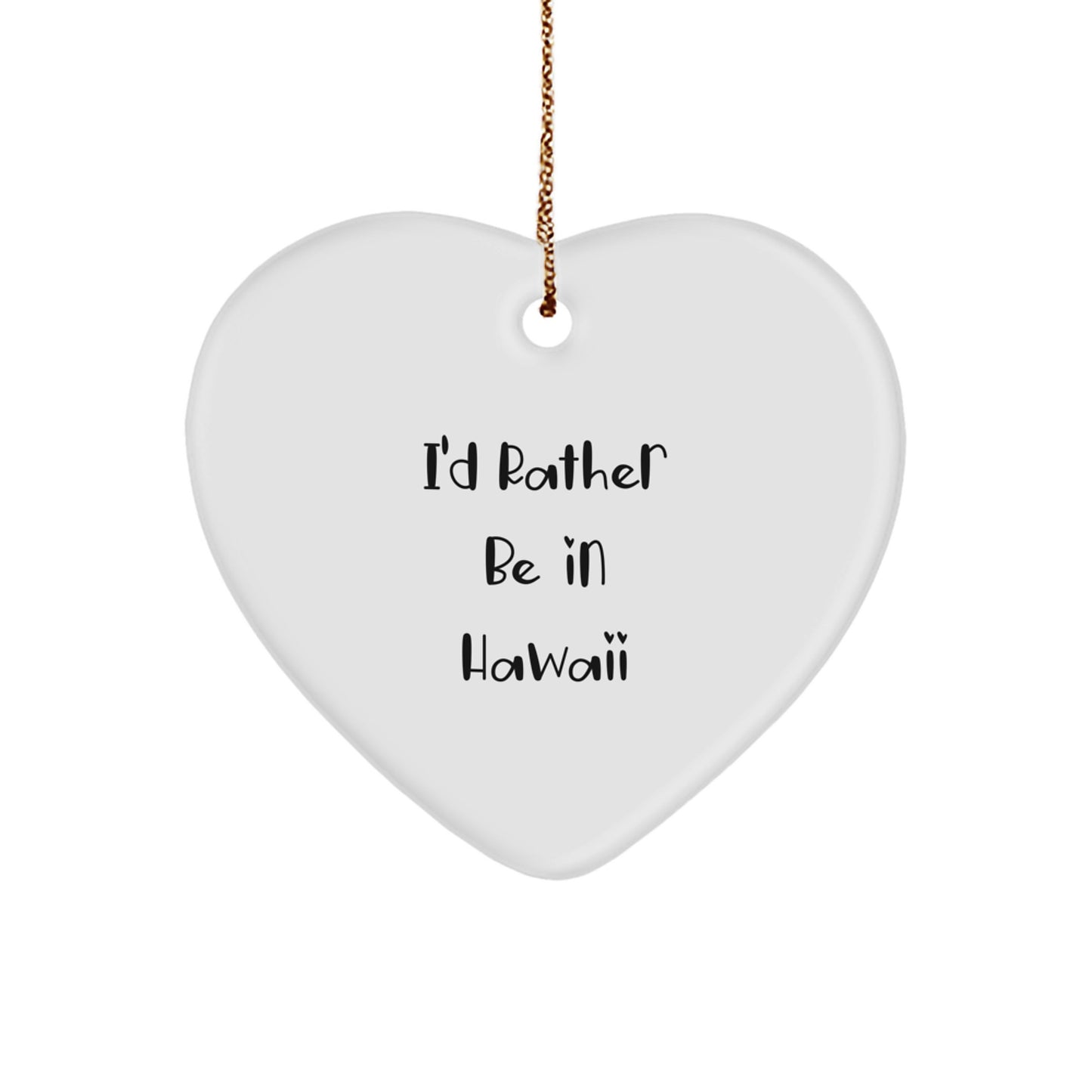 Hawaii Heart Ornament Keepsake for Him Holiday Christmas Gift - Image 1